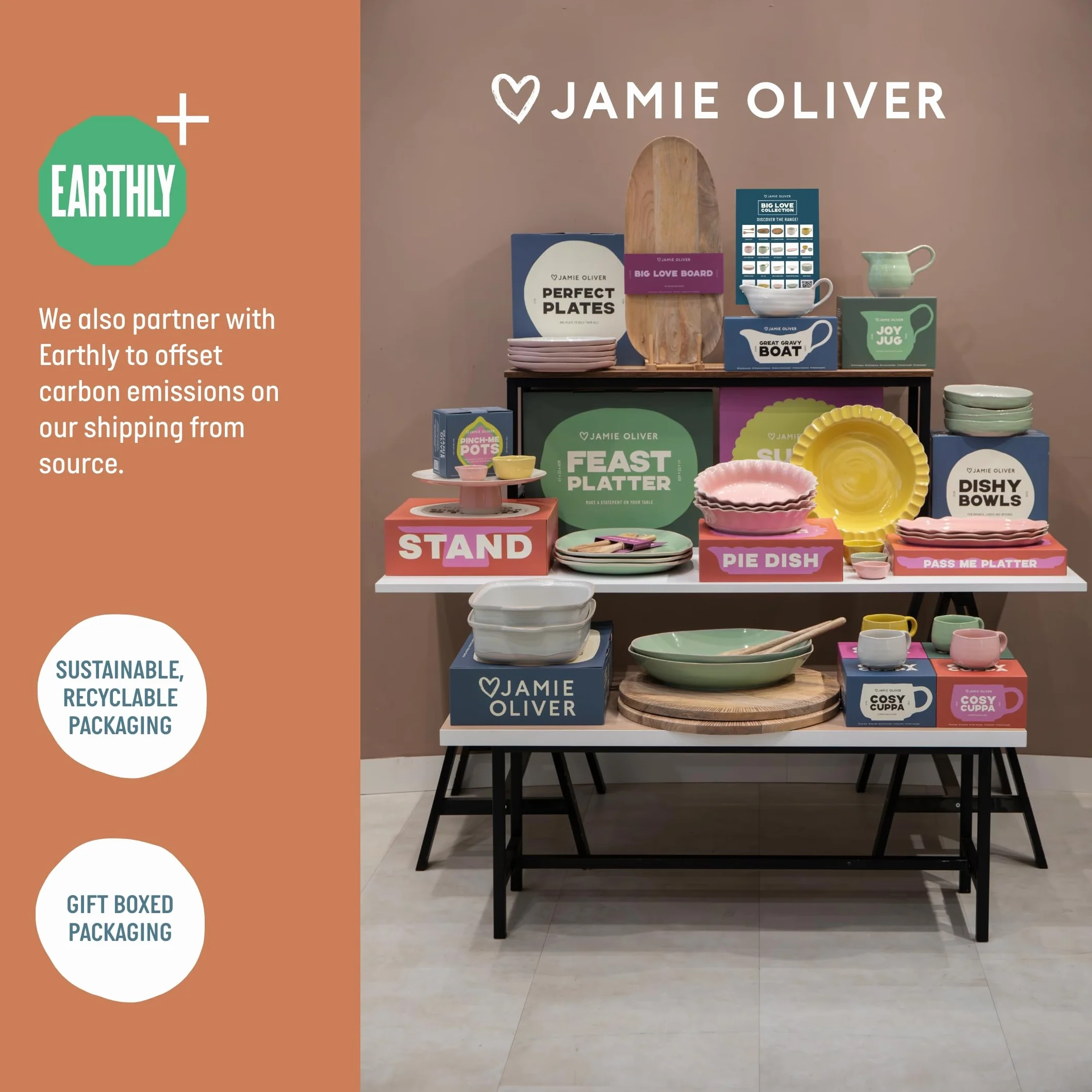 Jamie Oliver Big Love wszechstronna deska, wykonana z certyfikowanego przez FSC drewna mango, nieregularny owalny kształt, taca do serwowania, drewniane naczynia kuchenne, tylko pranie ręczne, 57 x 25