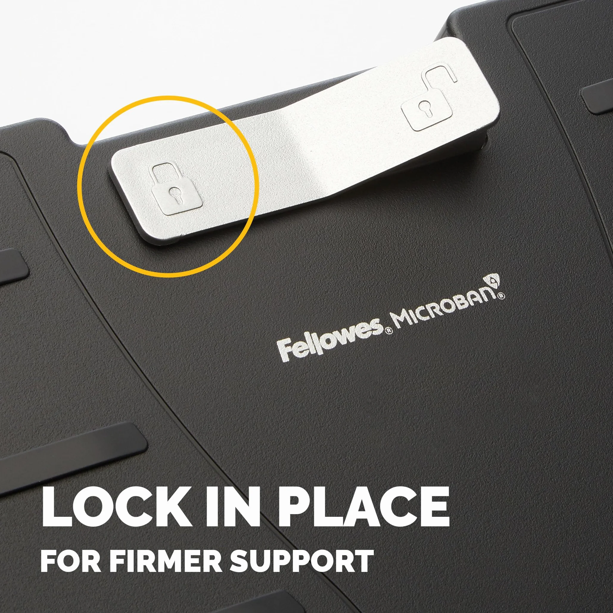 Fellowes Podnóżek Office Suites – z antybakteryjną ochroną Microban – elastyczna regulacja i możliwość zamocowania – ergonomiczny – do biura i biura domowego – czarny