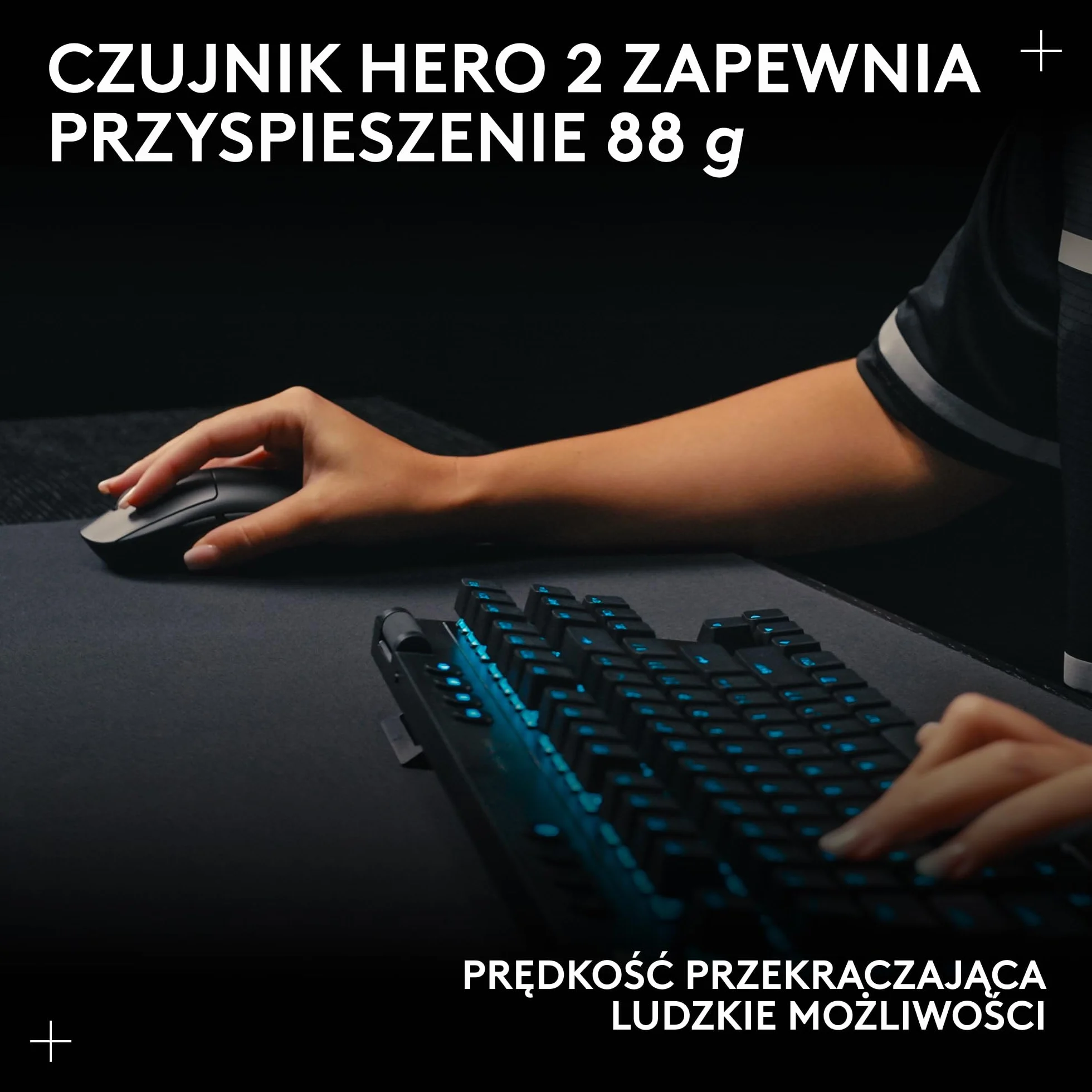 Logitech G PRO 2 LIGHTSPEED, bezprzewodowa mysz do gier, oburęczna, z maks. 4 konfigurowalnymi, przełączanymi magnetycznymi przyciskami bocznymi, czujnikiem 44K DPI, ładowaniem USB-C, PC/Mac - Czarny