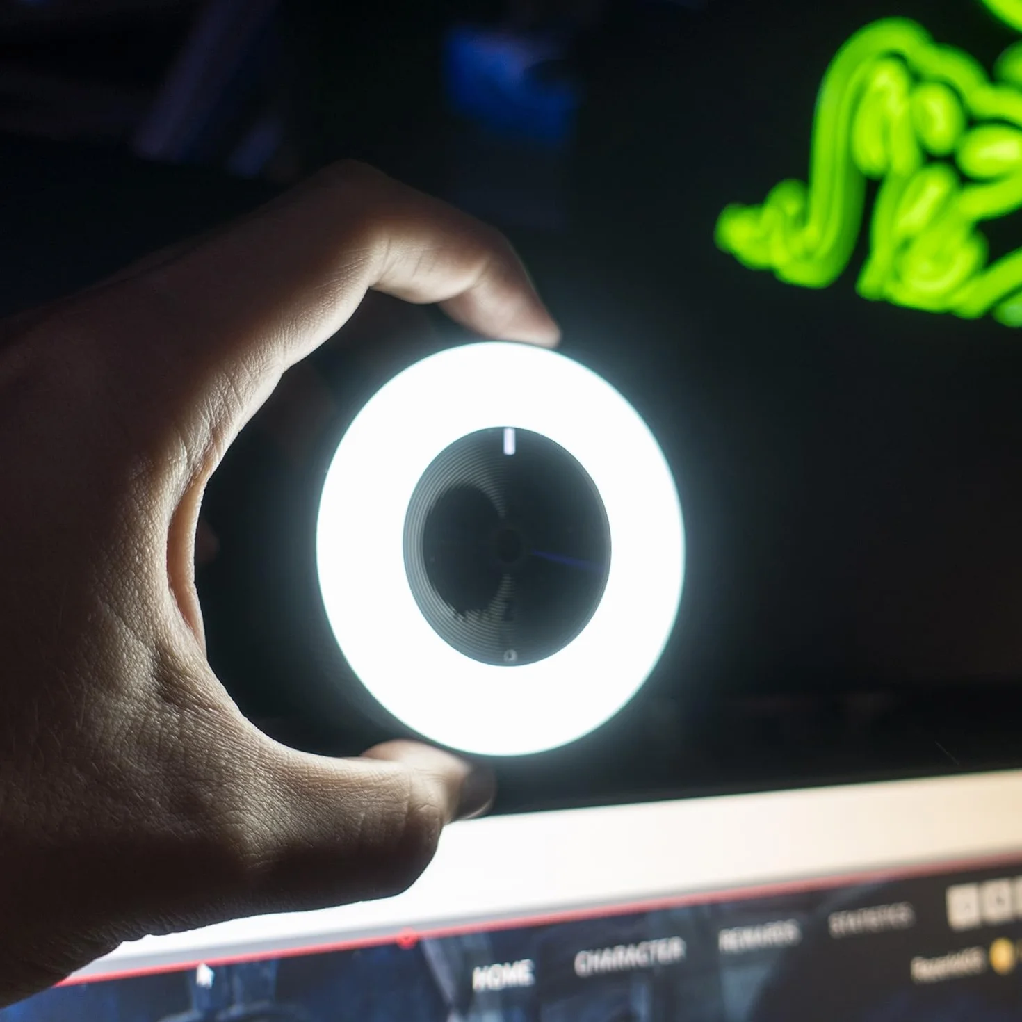 Razer Kiyo - kamera z transmisją przez USB (kamera fotograficzna przez USB, HD 720p, 60 FPS, kompatybilna z oprogramowaniem Open Broadcaster, Xsplit, autofokus, możliwość nagrywania) Czarny