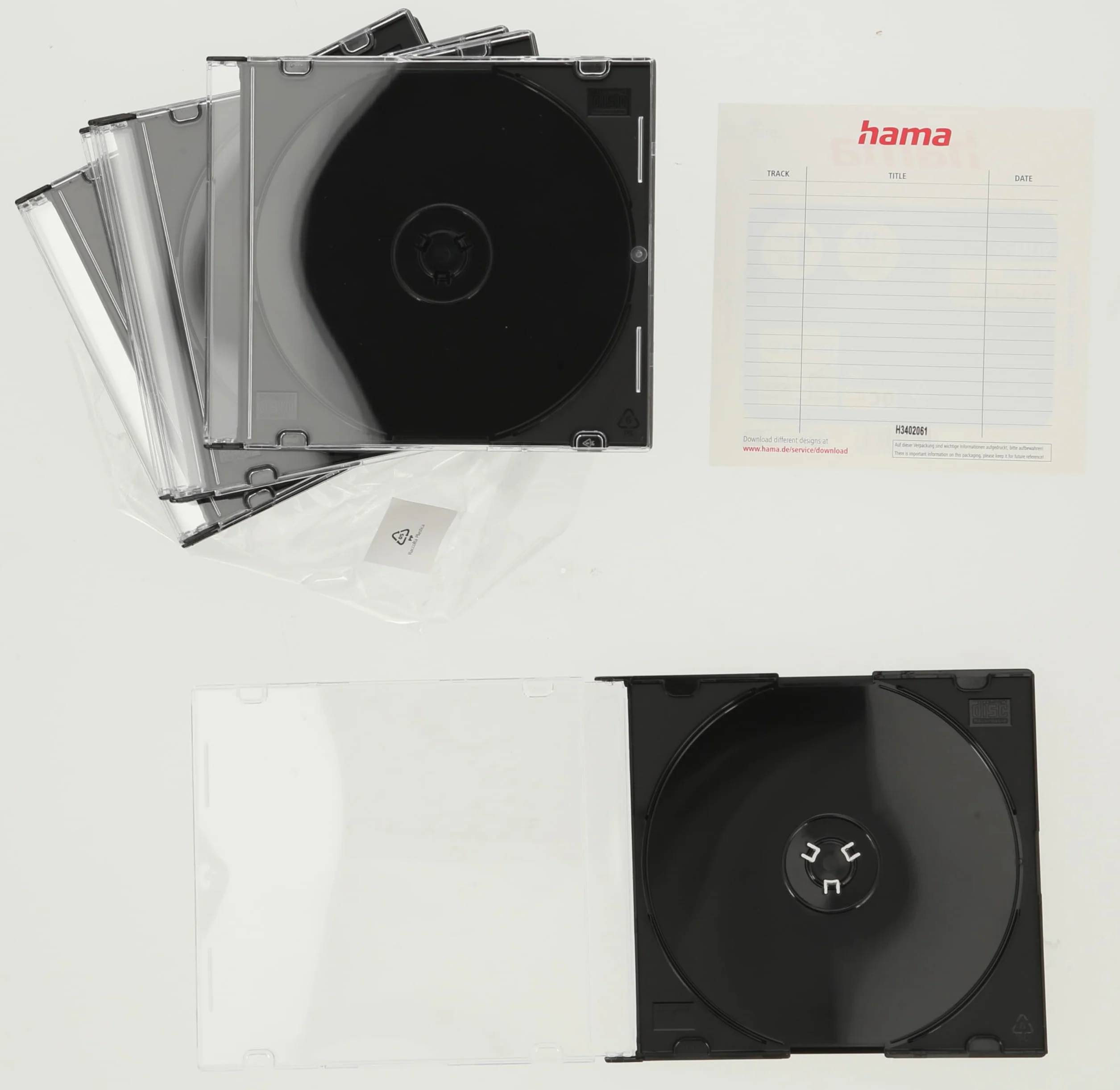 HAMA PUDEŁKO CD-SLIM STANDARD, 10 -PAK