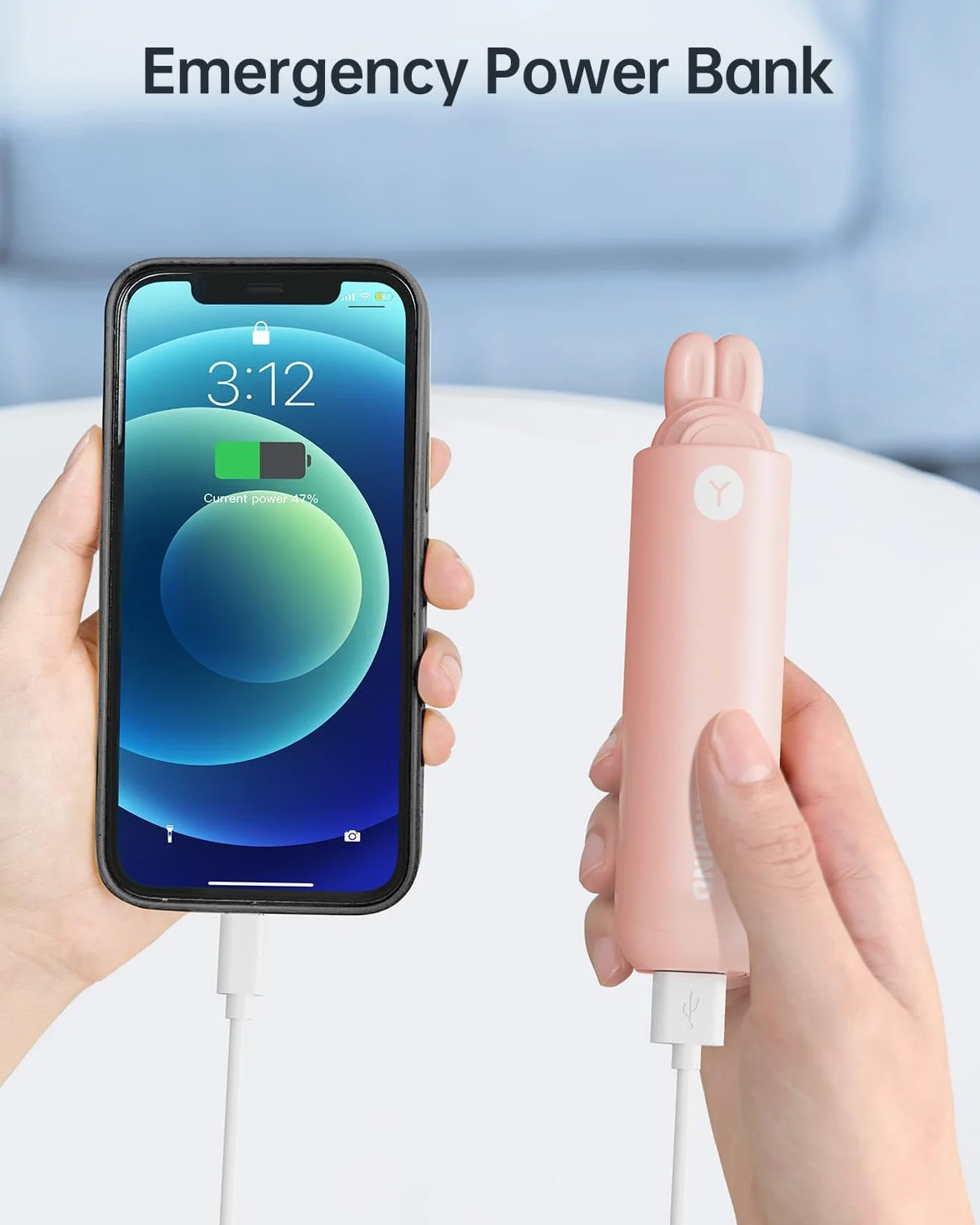Wentylator ręczny, mini przenośny wentylator ręczny, zasilanie bateryjne, wyświetlacz LED, mały wentylator podróżny z możliwością ładowania przez USB z przenośną ładowarką dla kobiet, dziewcząt
