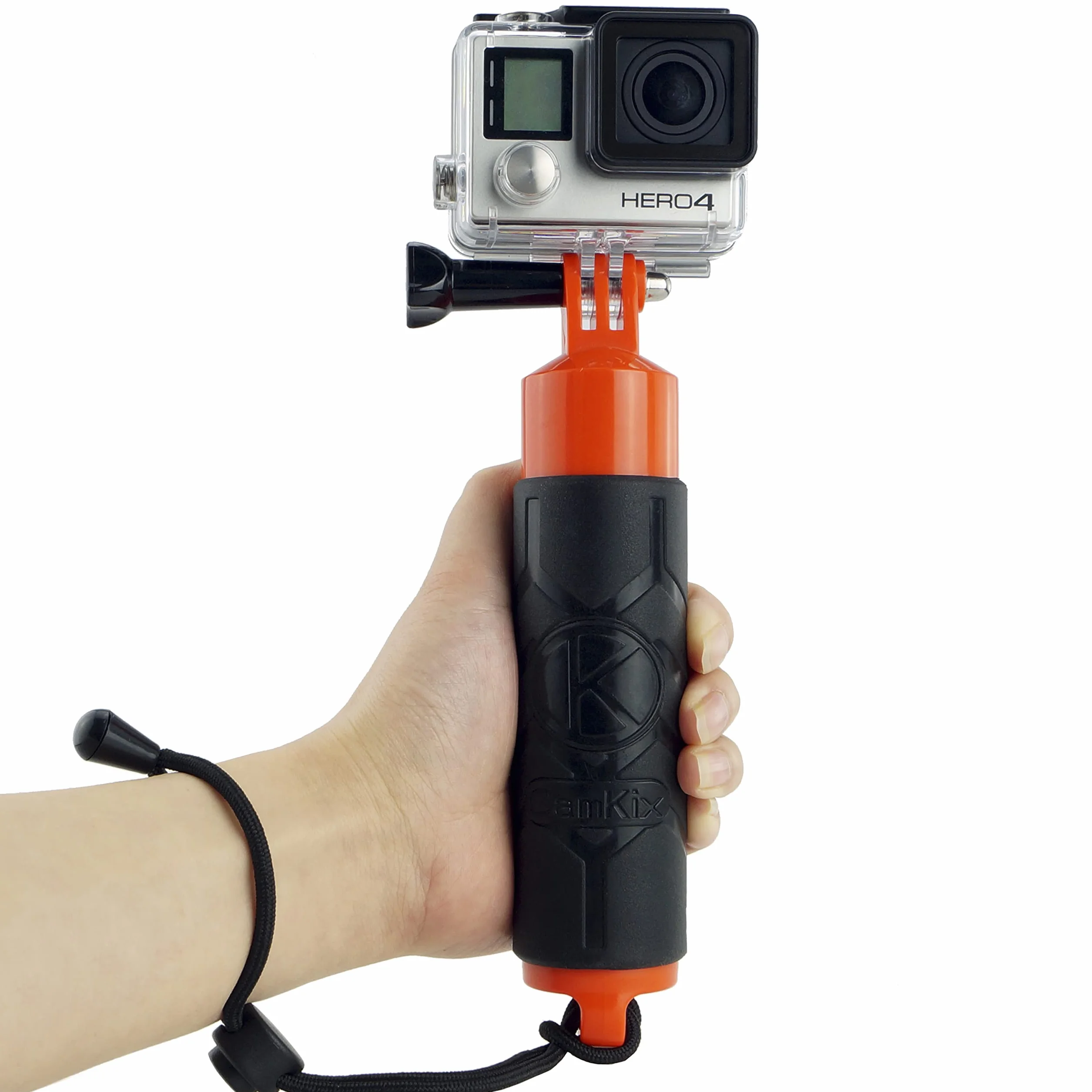 CamKix Premium Pływająca Rękojeść Zgodna z Gopro Hero 8, 7, 6, 5, 4, Session, Black, Silver, Hero+ LCD, 3+, 3, DJI Osmo Action/Pusta Wnęka wewnątrz do Przechowywania Małych Przedmiotów