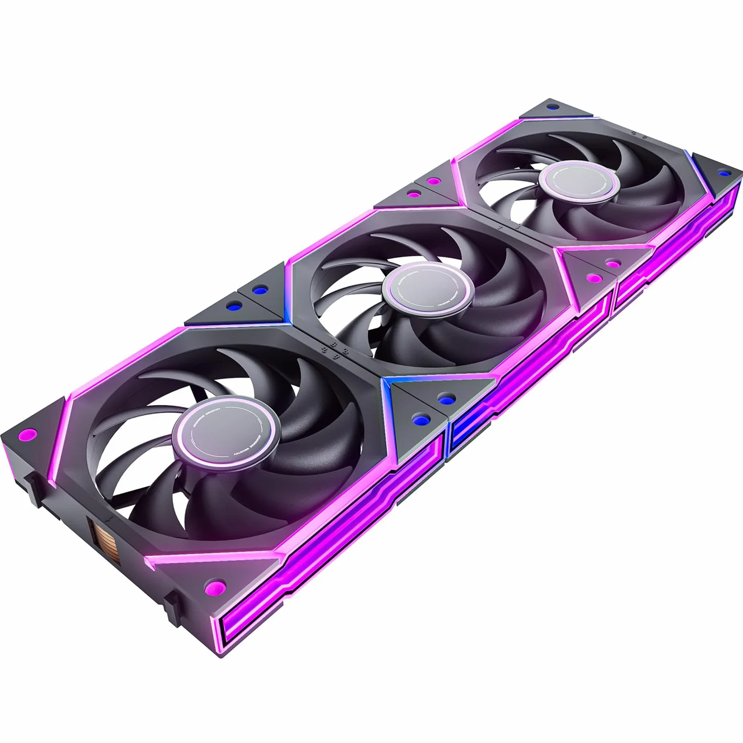 AsiaHorse NyotaUltra ARGB wentylator PC 120MM do obudowy 3 sztuki, wentylator RGB Daisy Chain PC [Infinity Mirror] [HDB] 58.5 CFM/2000 RPM/2.05MMH2O 4 Pin PWM & 5V 3Pin ARGB dla Asus Aura GIGABYTE MSI
