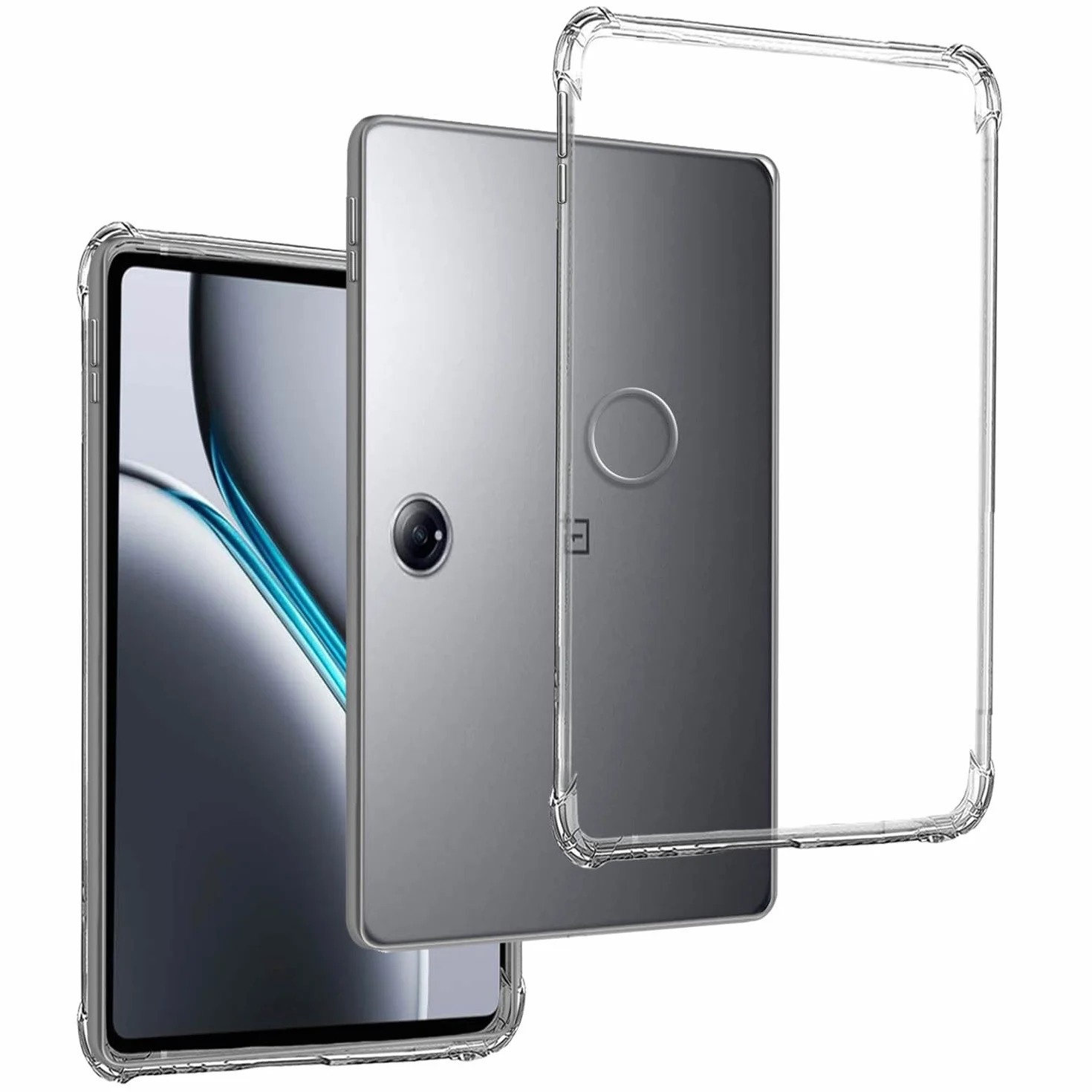 Silikonowe Etui Przezroczyste do ONEPLUS PAD 2 12,1" - PAD PRO 12,1", Ultra cienkie 0,33mm, Silikon TPU smukłe i bardzo etui wzmocnione rogi