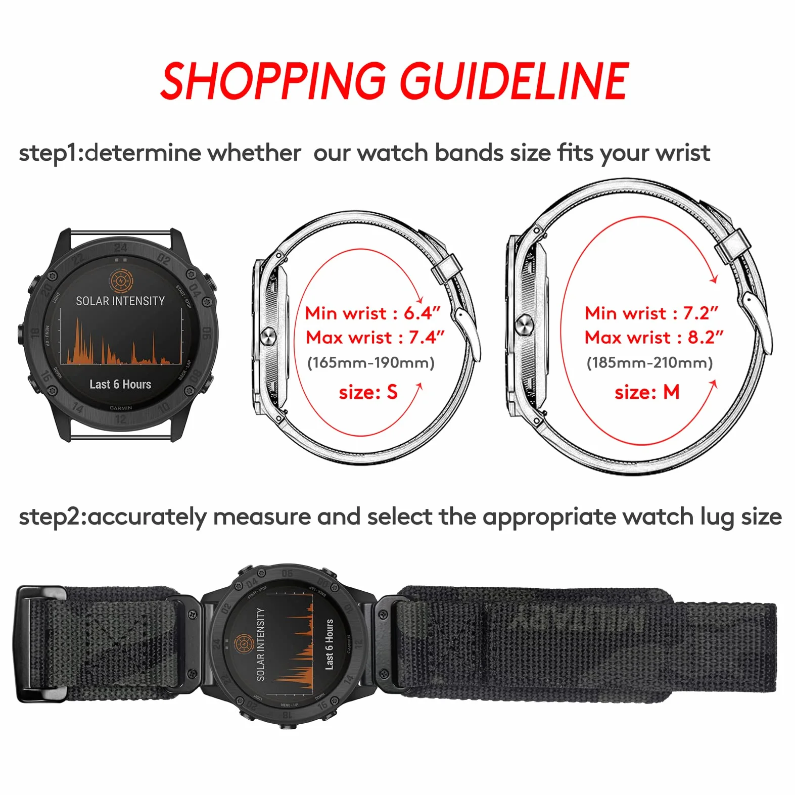 Pasek do zegarka, kompatybilność z Garmin, kamuflażowy, super wytrzymały, nylonowy pasek sportowy, do serii Fenix / Forerunner / Approach / MARQ / Quatix / D2, pasek zegarkowy dla mężczyzn
