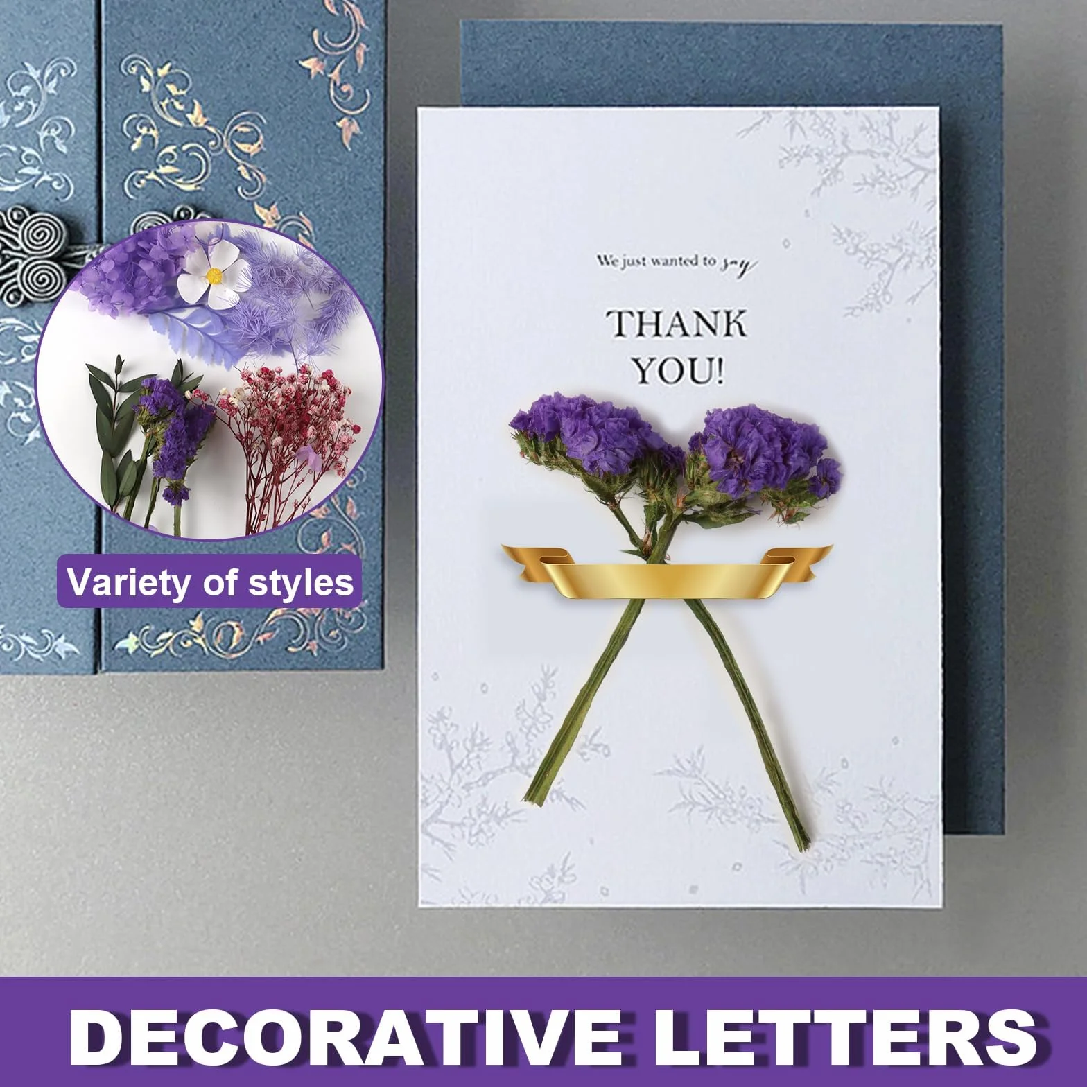 Sztuczne kwiaty z żywicy epoksydowej 2 sztuki dekoracje do scrapbookingu DIY fioletowy