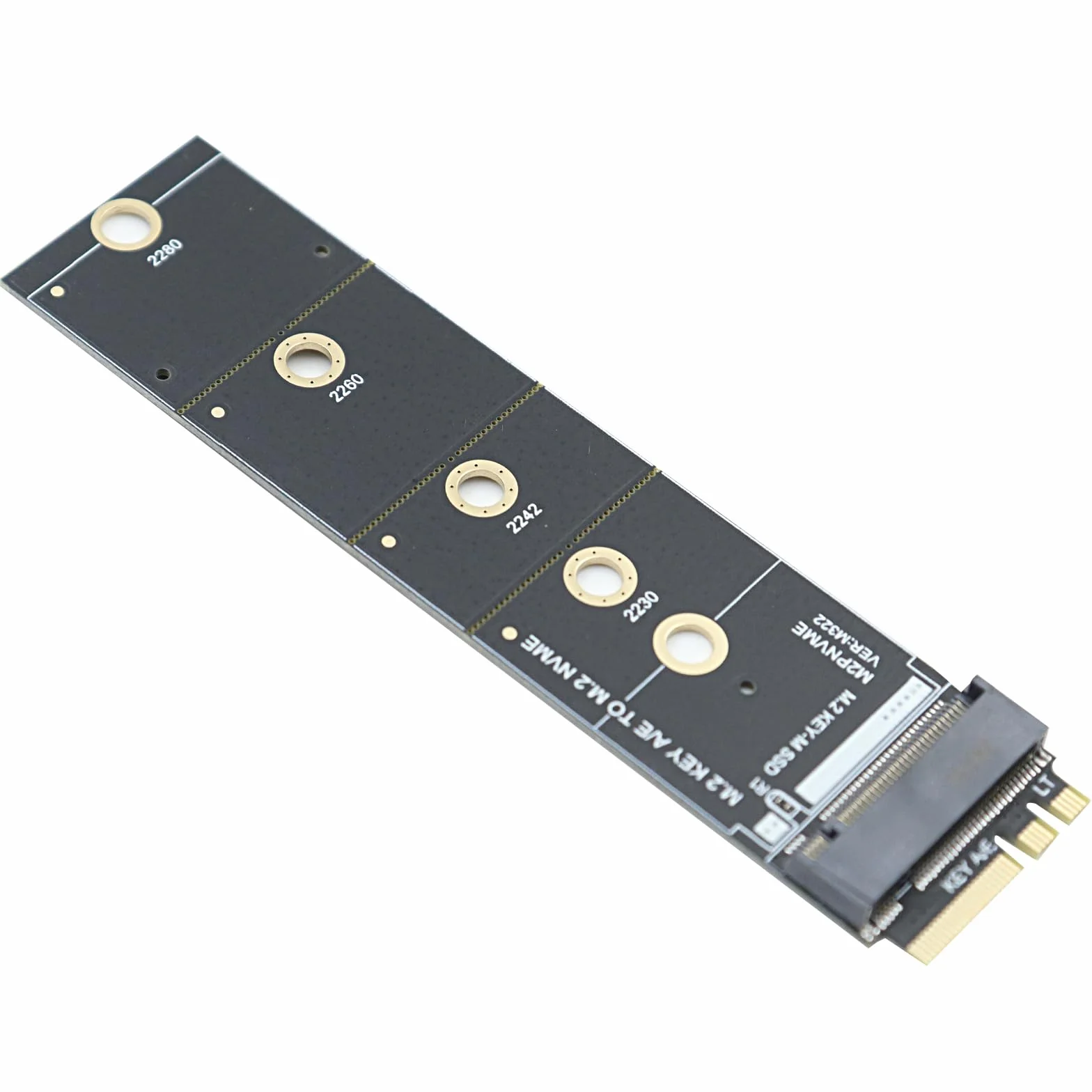 POFET Nvme Adapter, karta konwertera M2 Key A/E na NVME do interfejsu karty sieci WiFi na interfejs dysku twardego M.2