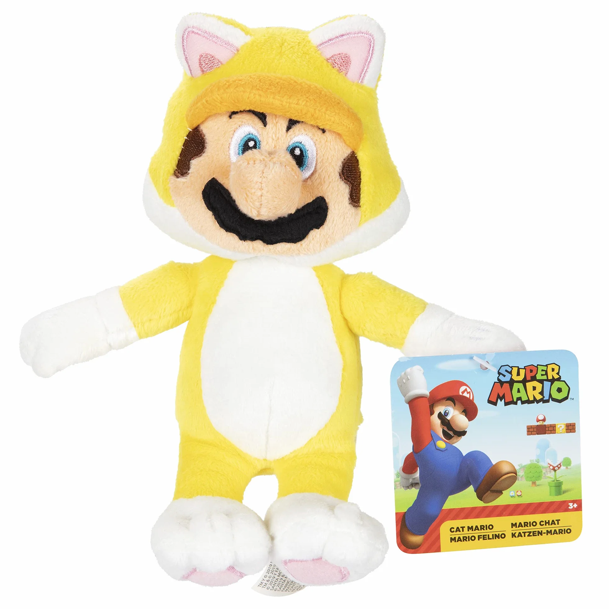 Nintendo Super Mario Plüsch Cat Mario, ca. 18 cm
