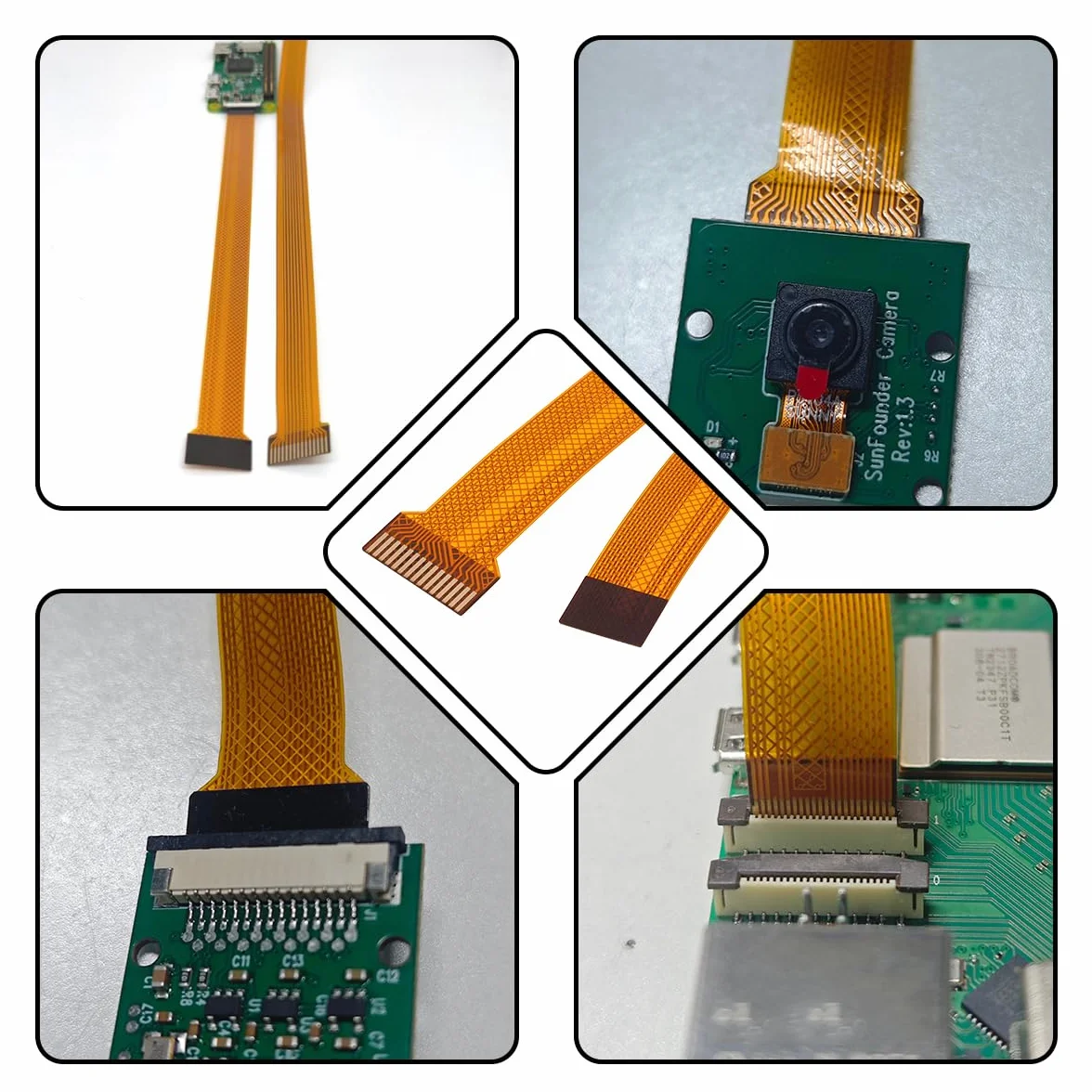 Kabel taśmowy FFC Flex do kamery Raspberry Pi Zero, 8 cm/15 cm/30 cm (7.9 cm/15.0 cm/30.0 cm) 15-pinowy na 22-pinowy przedłużacz adapter do Raspberry Pi Zero W moduł kamery z pęsetą