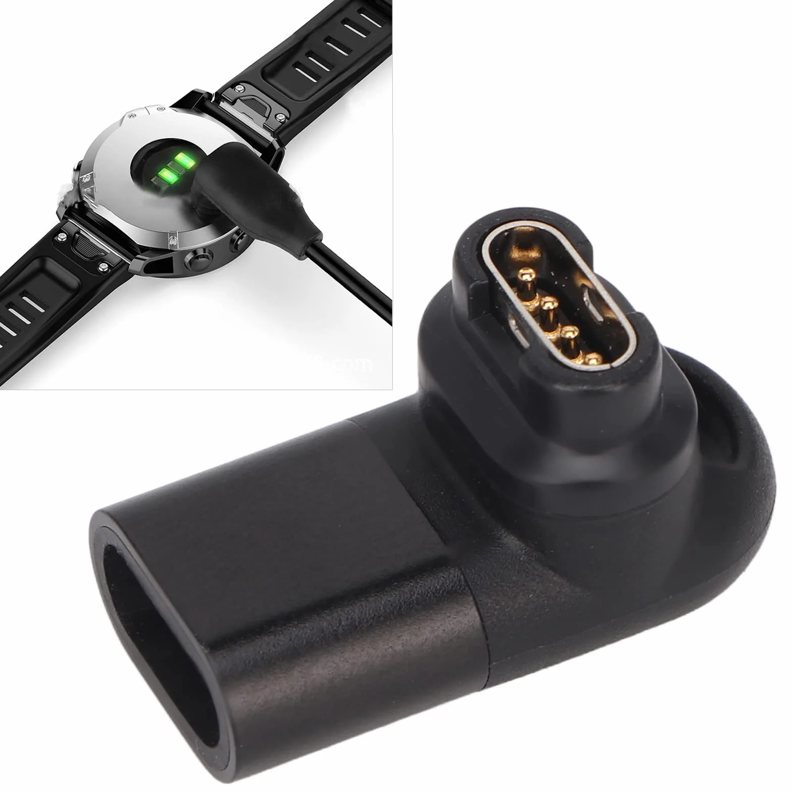 Kompatybilny z ładowarką Fenix ​​7 7S 7X do Adaptera Typu C, Przenośny Konwerter Szybkiego ładowania Adapter USB-C do Zegarka 5V