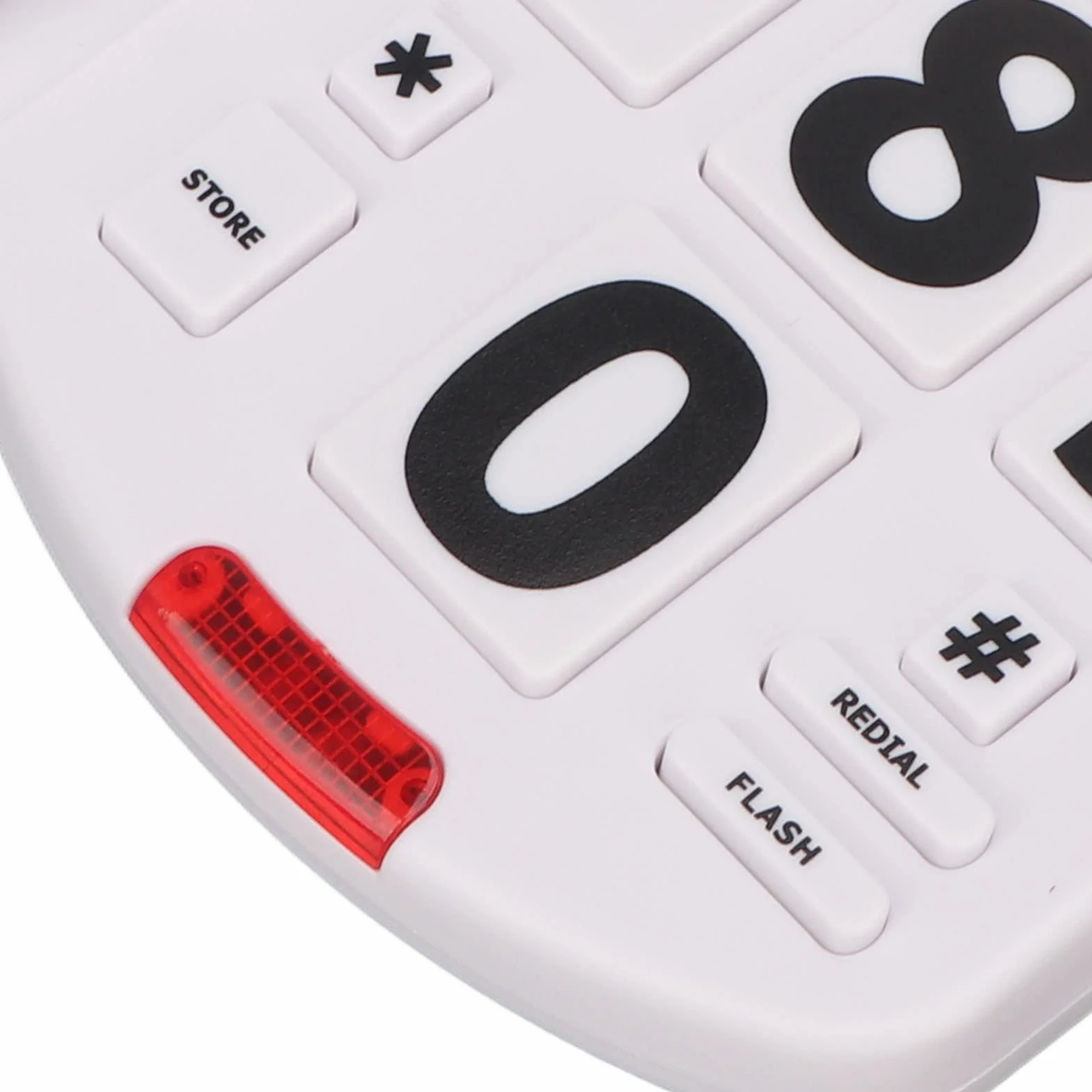 Telefon z Dużymi Przyciskami dla Seniorów, Duża głośność, Duże Przyciski, Regulowana głośność, Przewodowy Telefon Stacjonarny dla Osób Starszych, Biały