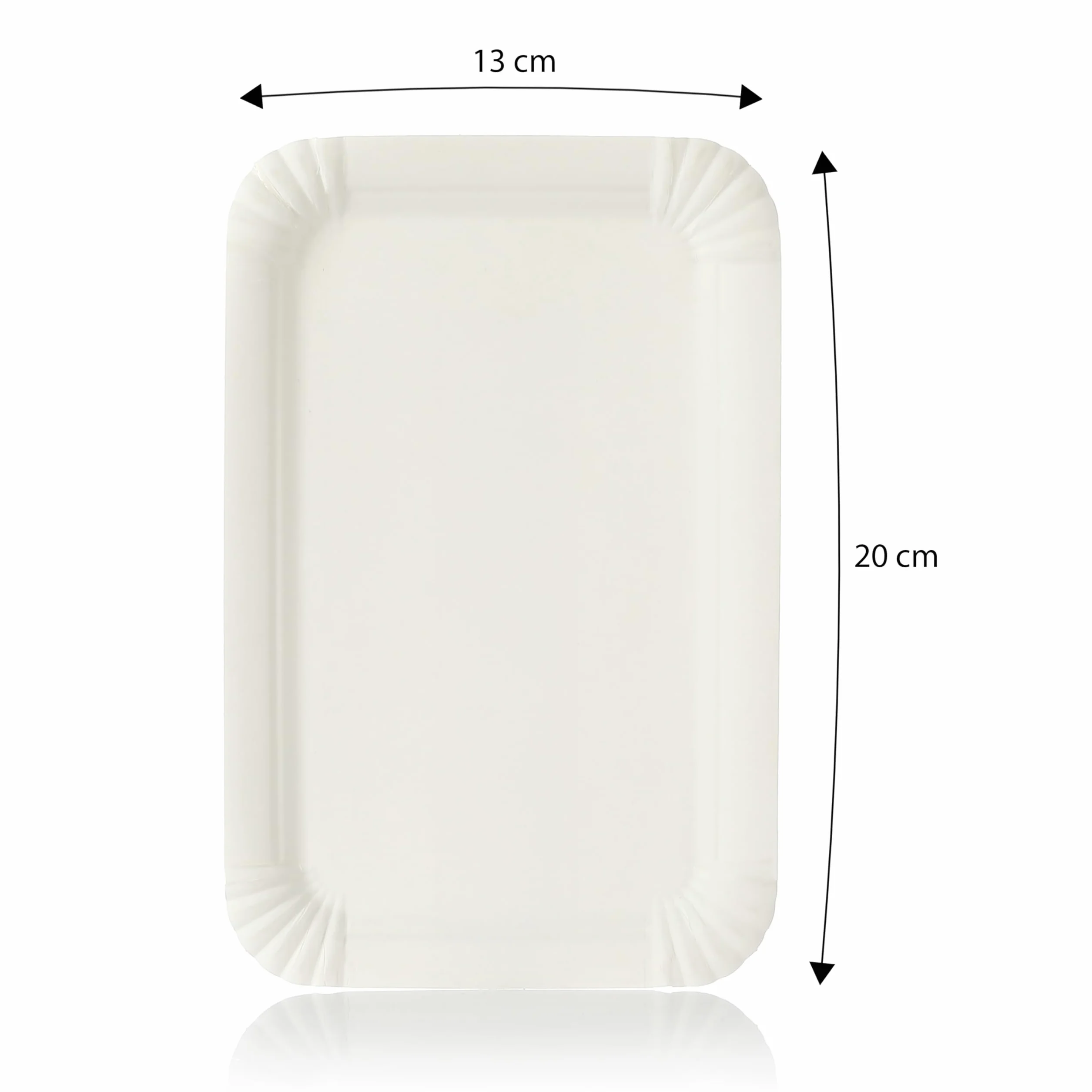 Vaily Talerze papierowe prostokątne 13 x 20 cm 150 sztuk białe