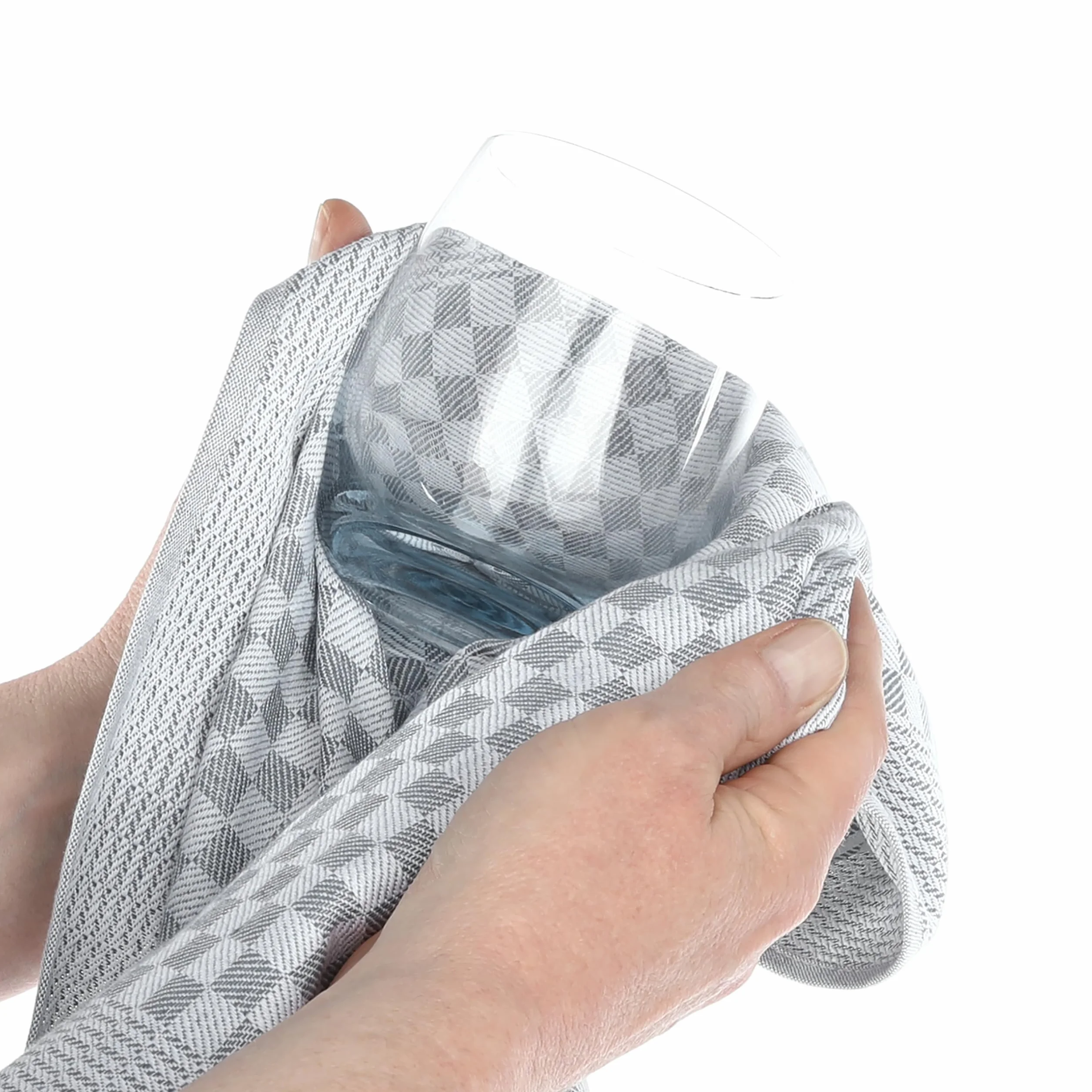 Vaily Ścierki do naczyń premium 10 sztuk – suche ściereczki ze 100% bawełny, super chłonne, certyfikat Oeko-Tex, 70 x 45 cm, szare