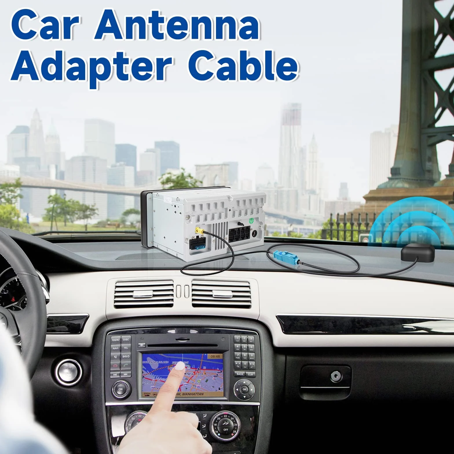 Bingfu Fakra Z męski na SMA męski kabel adaptera anteny samochodowej 30cm do radia samochodowego Android Head Unit nawigacji GPS radia FM AM Sirius XM radia satelitarnego 4G LTE TEL telematyki modułu