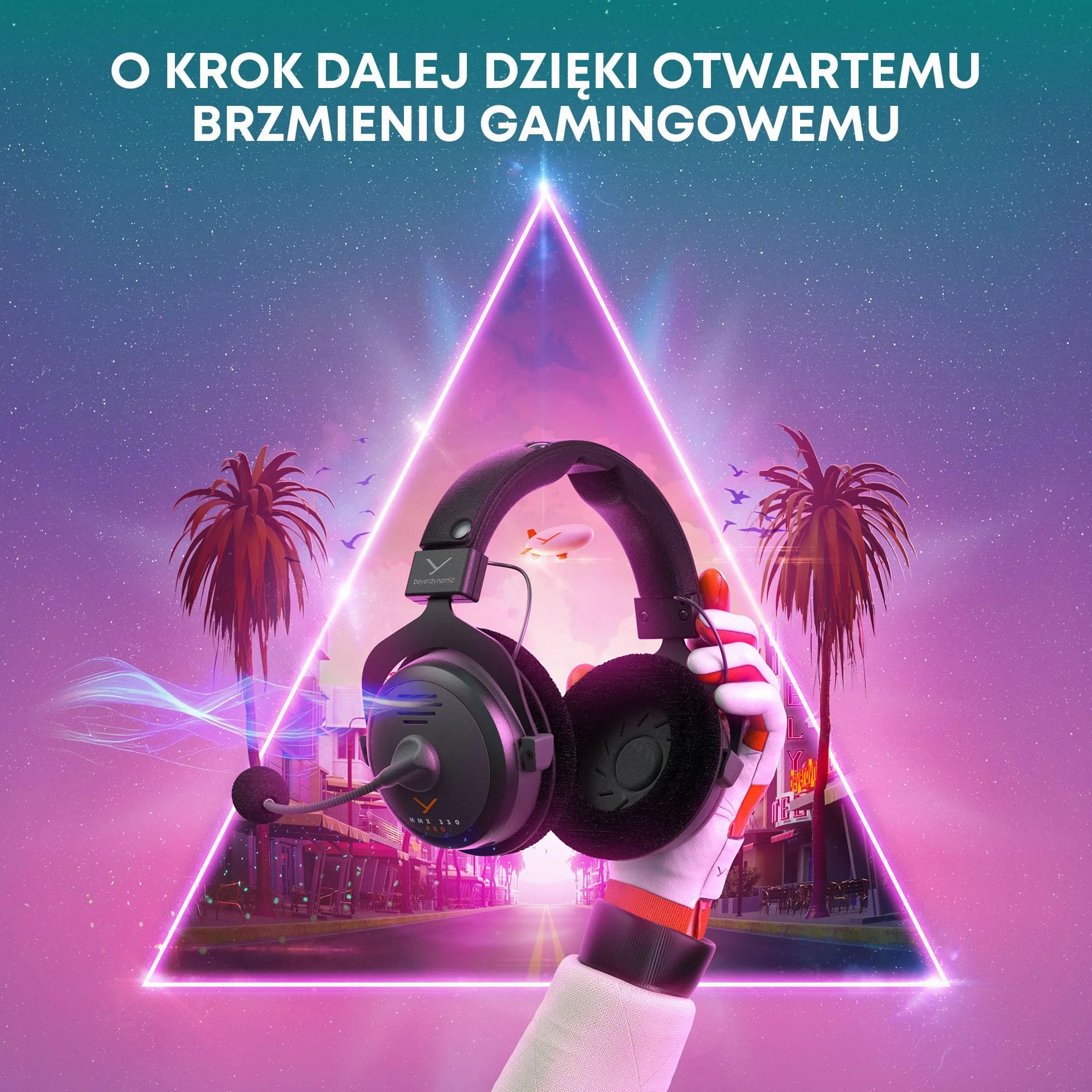 beyerdynamic MMX 330 PRO otwarte słuchawki gamingowe z przetwornikiem STELLAR.45 i mikrofonem pojemnościowym, przewodowe słuchawki gamingowe Made in Germany