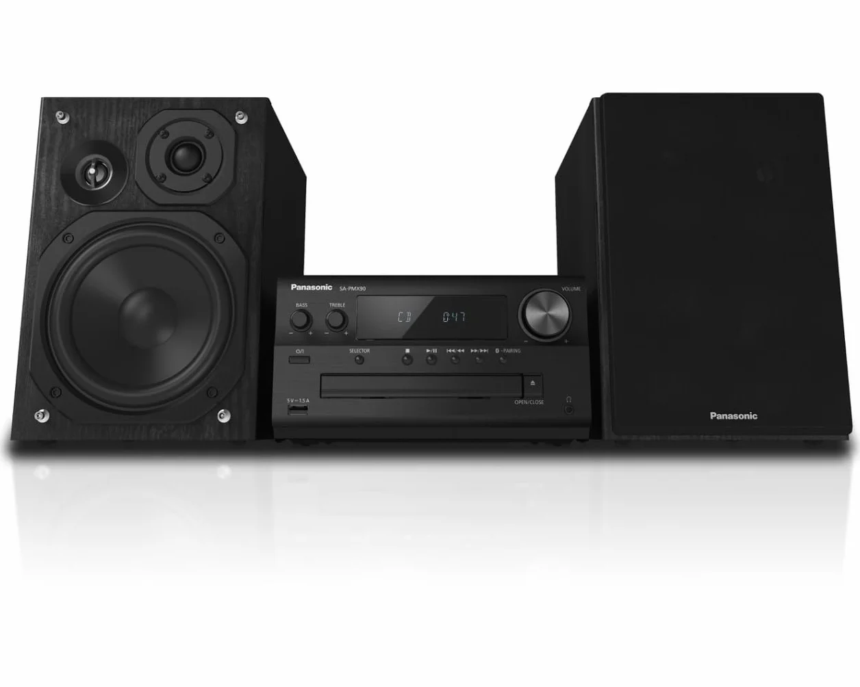Panasonic SC-PMX92 system stereo CD (120W, DAB+, 3-drożny system głośnikowy, szeroka kompatybilność, AUX-IN Auto Play, Remastering Bluetooth), czarny