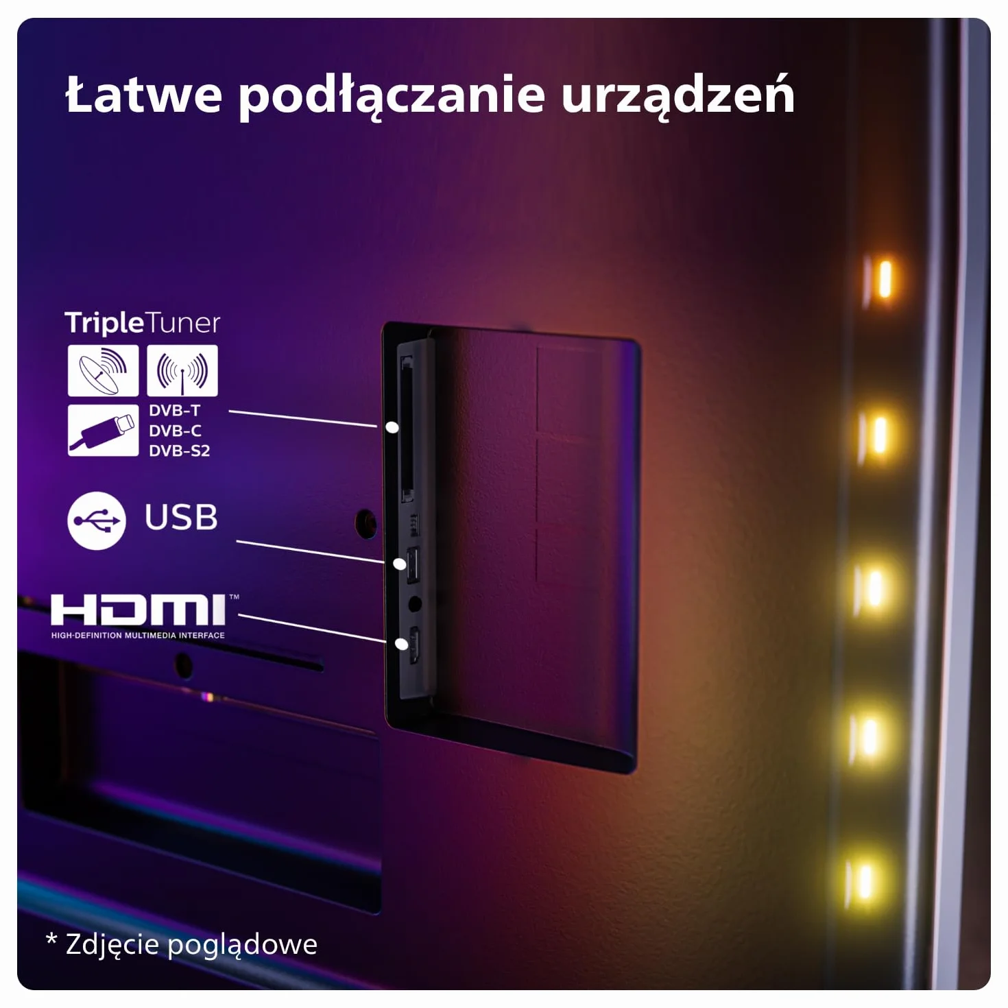 Philips Ambilight TV 43PUS8109 4K LED Smart TV 43-calowy z technologią Pixel Precise Ultra HD, platformą Titan OS i dźwiękiem Dolby Atmos, który współpracuje z asystentami Alexa i Google