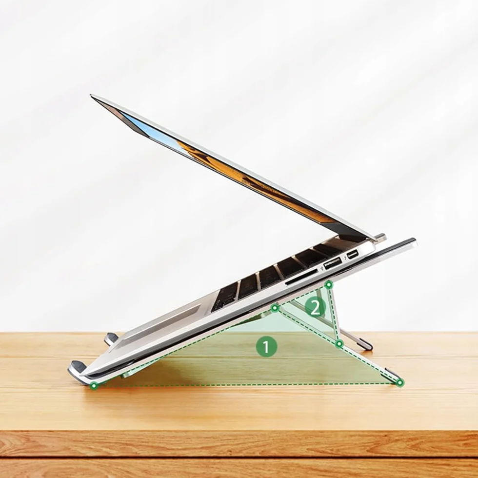 UGREEN Yüksekliği Ayarlanabilir Dizüstü Bilgisayar Sehpası Alüminyum Kompatybilna z iPad Macbook Asus HP Acer Surface Lenovo