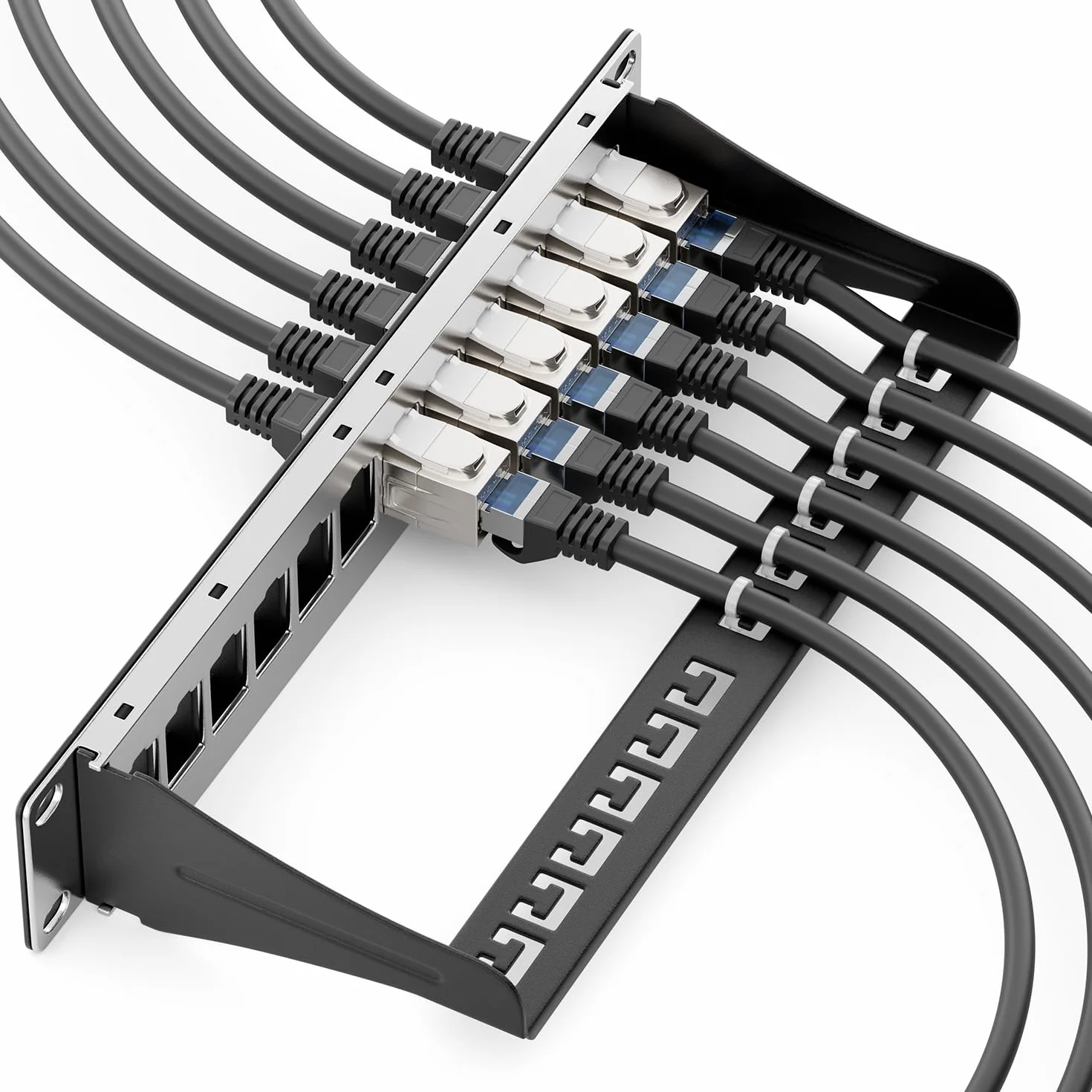 deleyCON 6 Sztuk CAT 7 Sprzęgło Keystone Metalowe 2x Gniazdo RJ45 Złącze do Kabla Krosowego RJ45 600 MHz 10 Gbps LAN DSL Ethernetowy i Użyteczny Jako Keystone - Srebrny