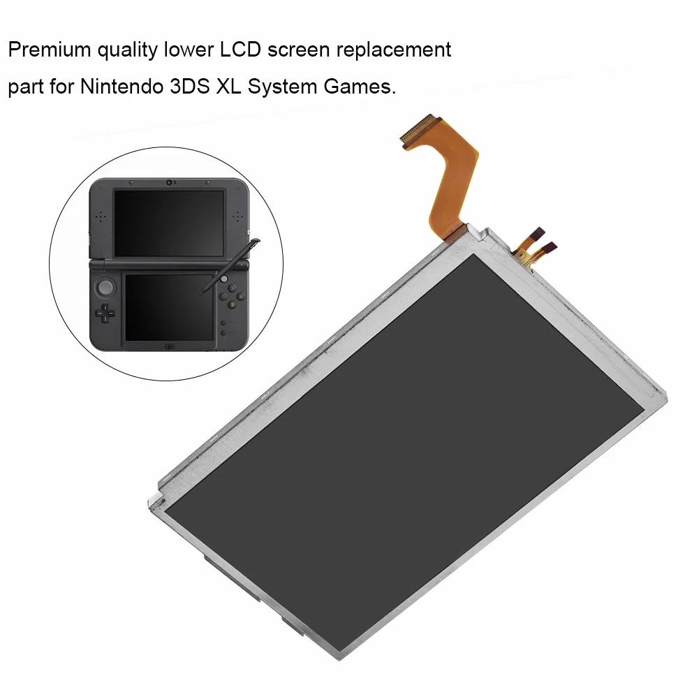 Bewinner Zamienny górny ekran do 3DS XL, część zamienna ekranu LCD do 3DS XL, górny ekran LCD do gier systemowych 3DS XL