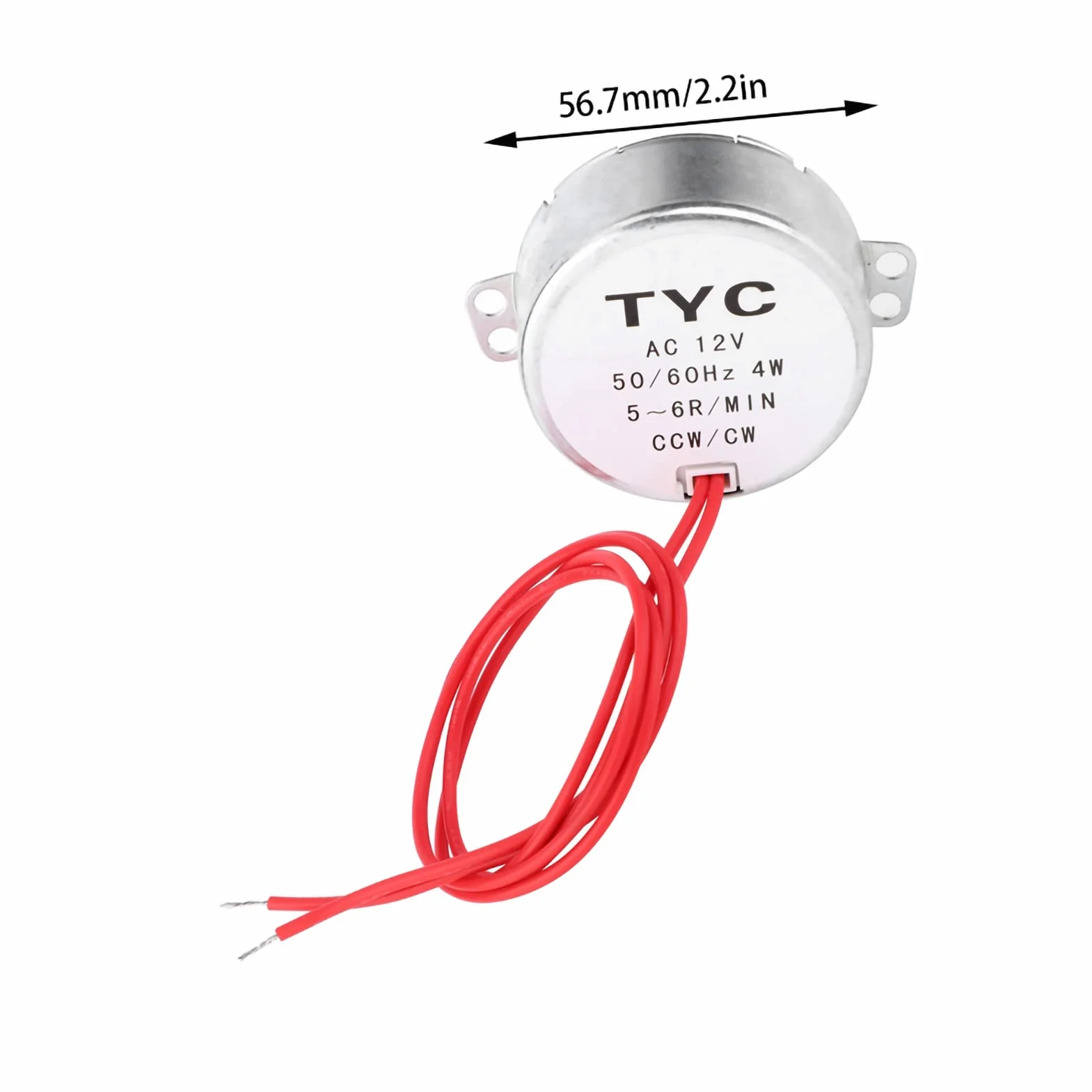 Silnik synchroniczny TYC30 prąd zmienny 12 V 4 W 5-6 obr./min CCW/CW z prowadnicą drutu
