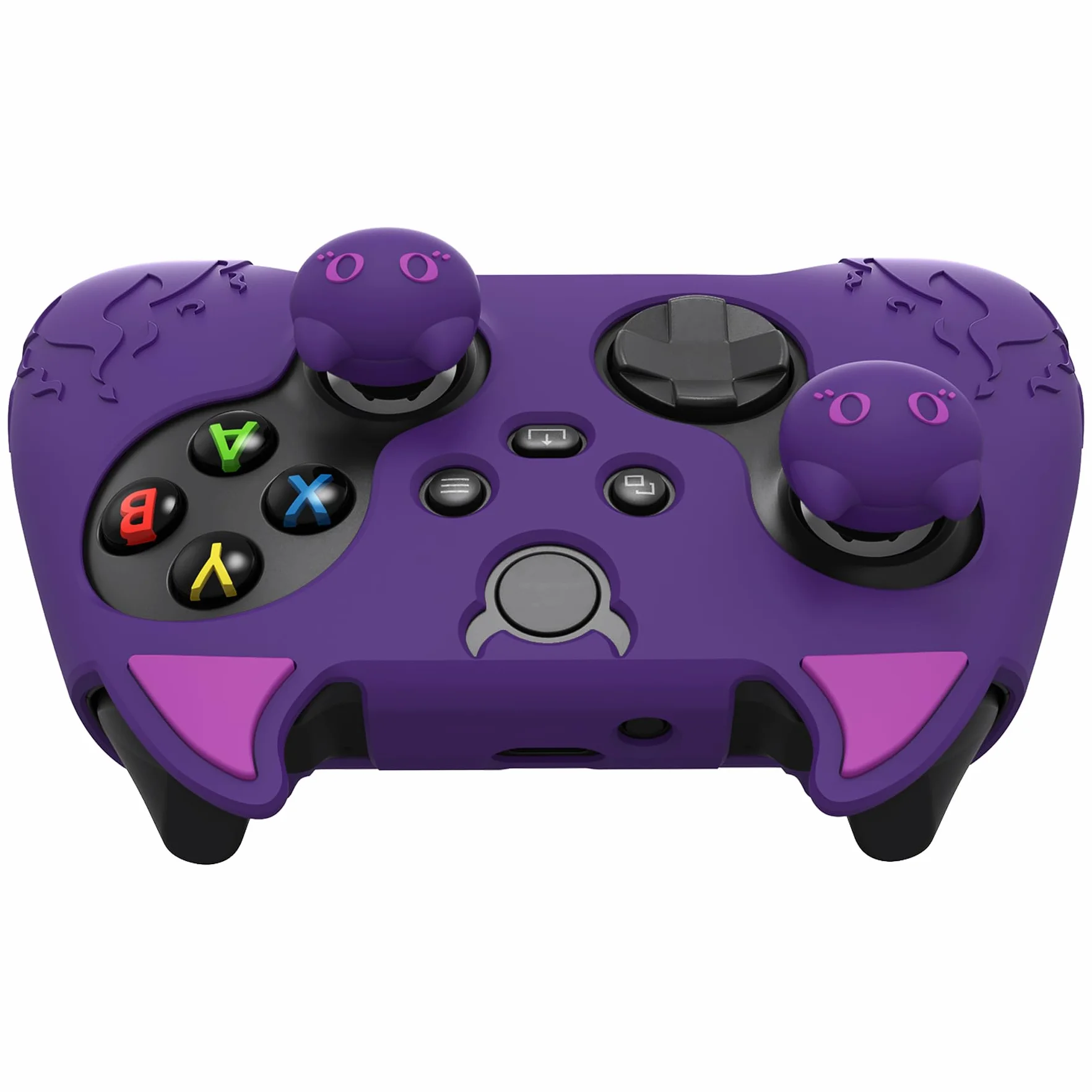 PlayVital Controller Ochronny Skóra do Xbox Series X/S Cute Demon Protective Case do Xbox Core Antypoślizgowa Silikonowa Osłona z Nakładkami Kciuki & Naklejka Pokrywy Baterii-Fioletowy