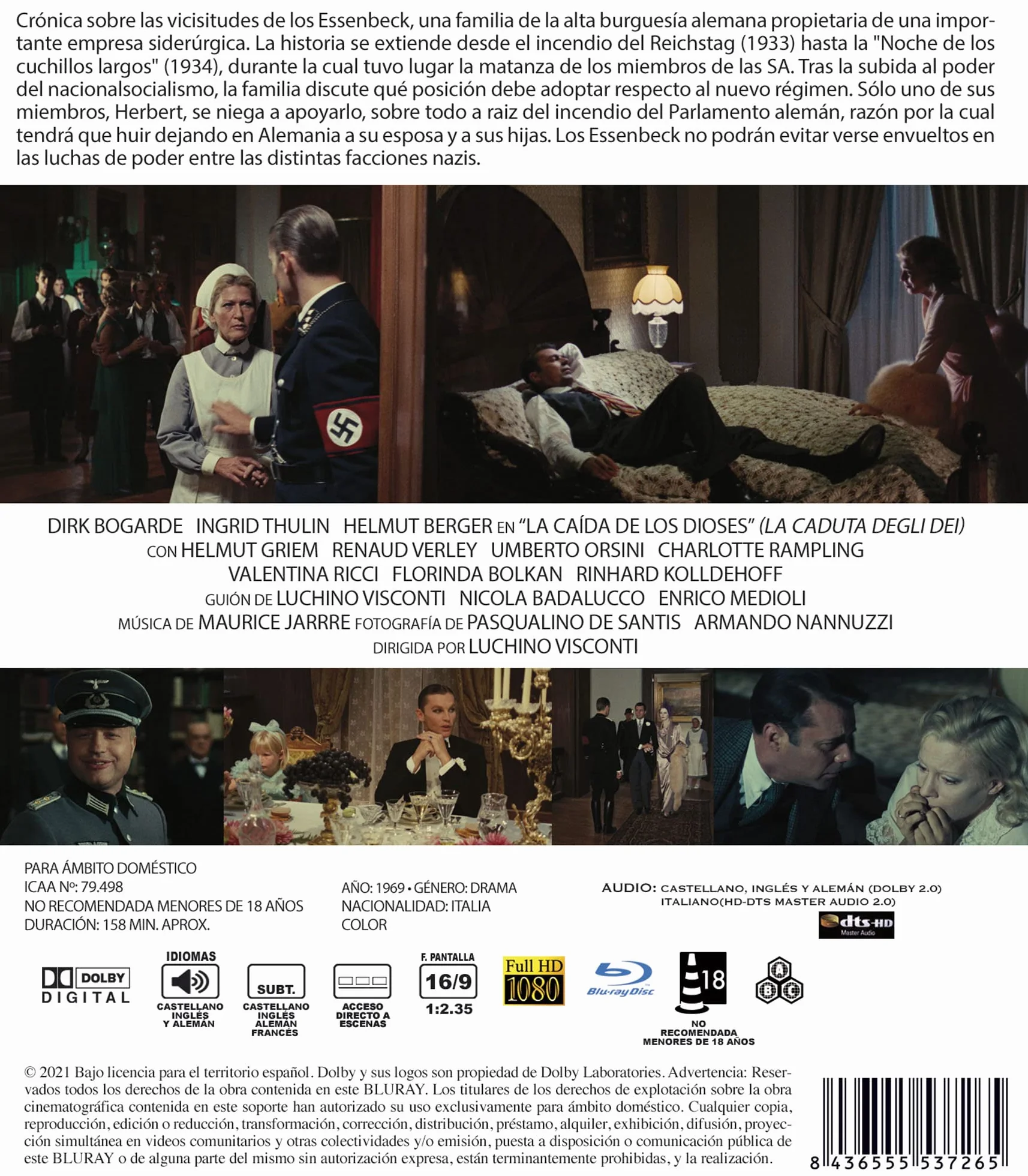Die Verdammten/The Damned 1969 Blu-ray UE import z niemiecką ścieżką dźwiękową