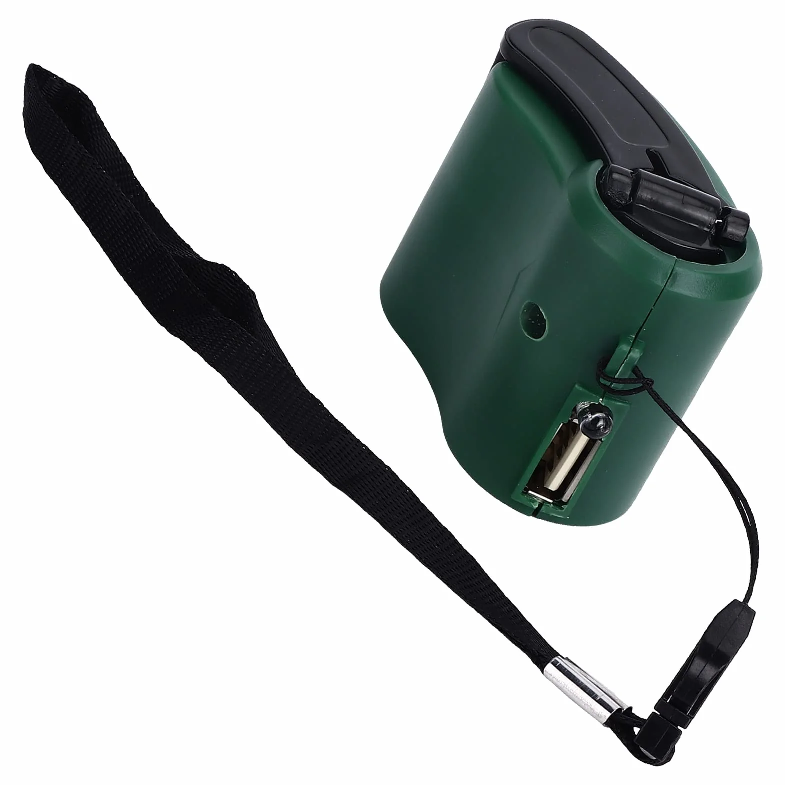 Ładowarka ręczna z korbą USB, przenośny generator prądu awaryjnego z oświetleniem LED do wędrówek na świeżym powietrzu (zielona)