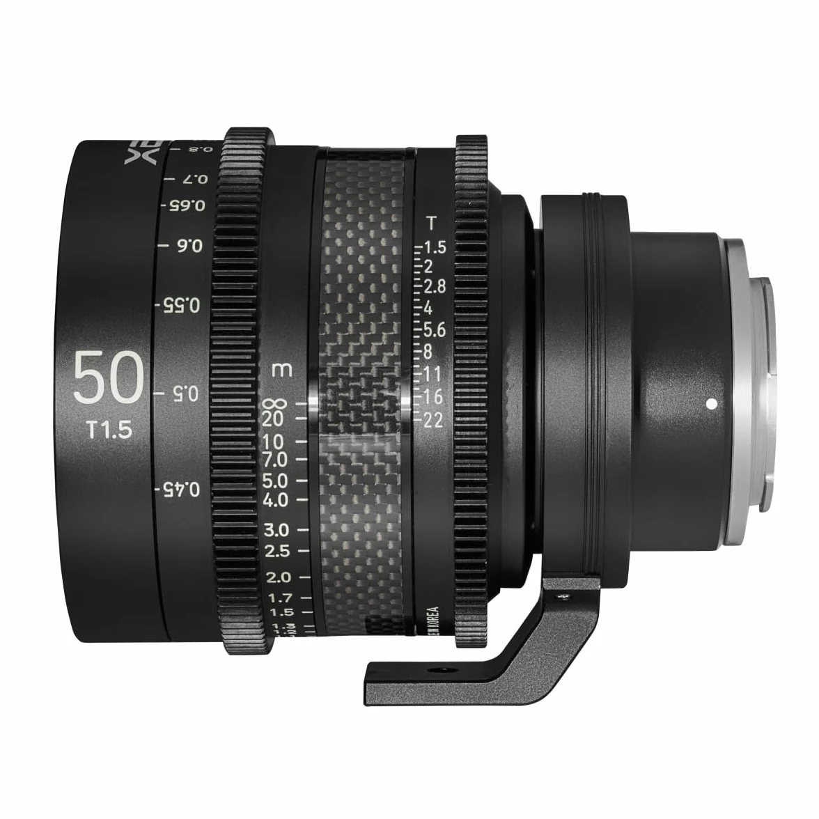 XEEN CF Cinema 50 mm T1,5 do Sony E pełnoklatkowy - profesjonalny obiektyw Cine, cylinder soczewkowy z włókna węglowego - bardzo kompaktowy, F1511101103, czarny