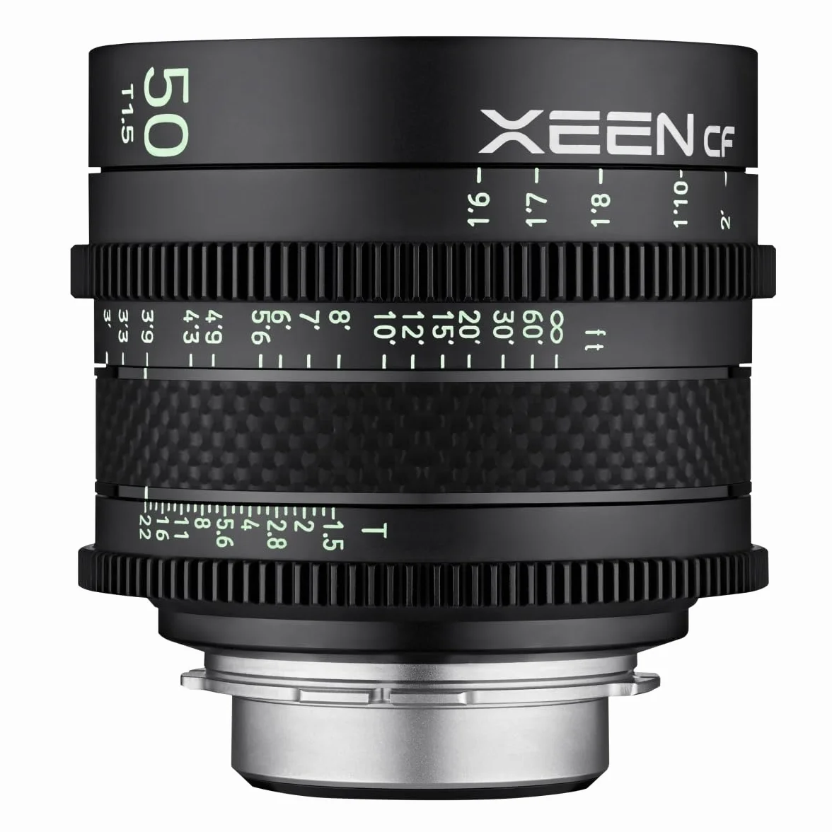 XEEN CF Cinema 50 mm T1,5 do Sony E pełnoklatkowy - profesjonalny obiektyw Cine, cylinder soczewkowy z włókna węglowego - bardzo kompaktowy, F1511101103, czarny