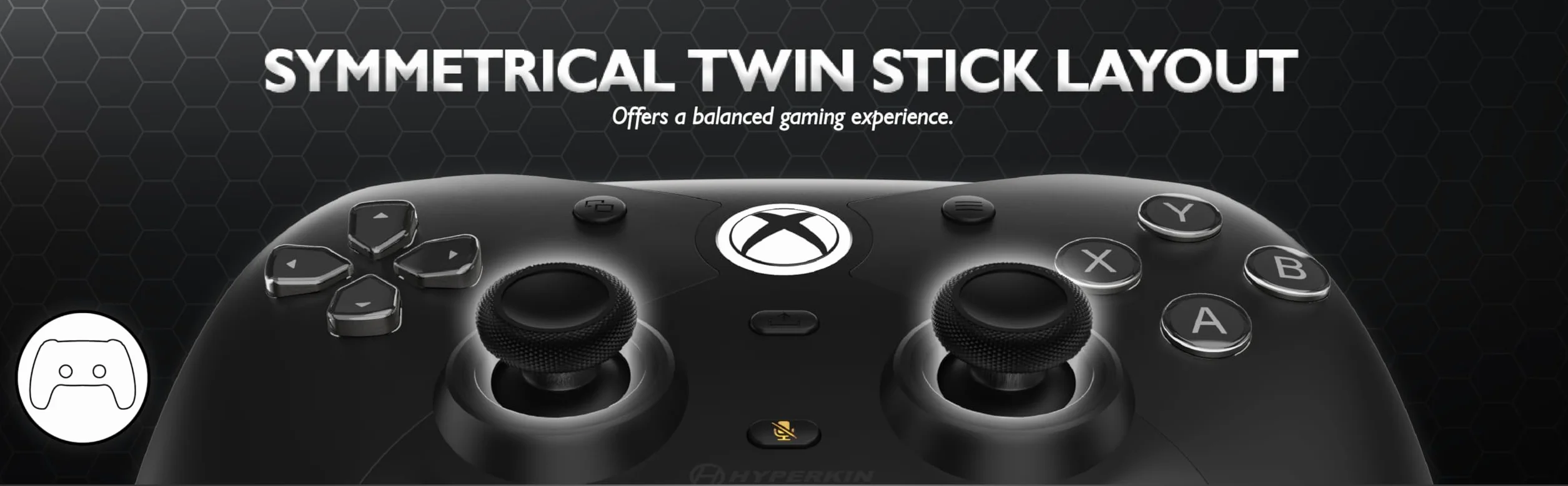 Hyperkin Przewodowy kontroler do Xbox Series X|S, Xbox One, PC - joysticki z efektem halowym, wyzwalacze impulsowe, USB-C, anty-drift, precyzyjny D-pad, ergonomiczny