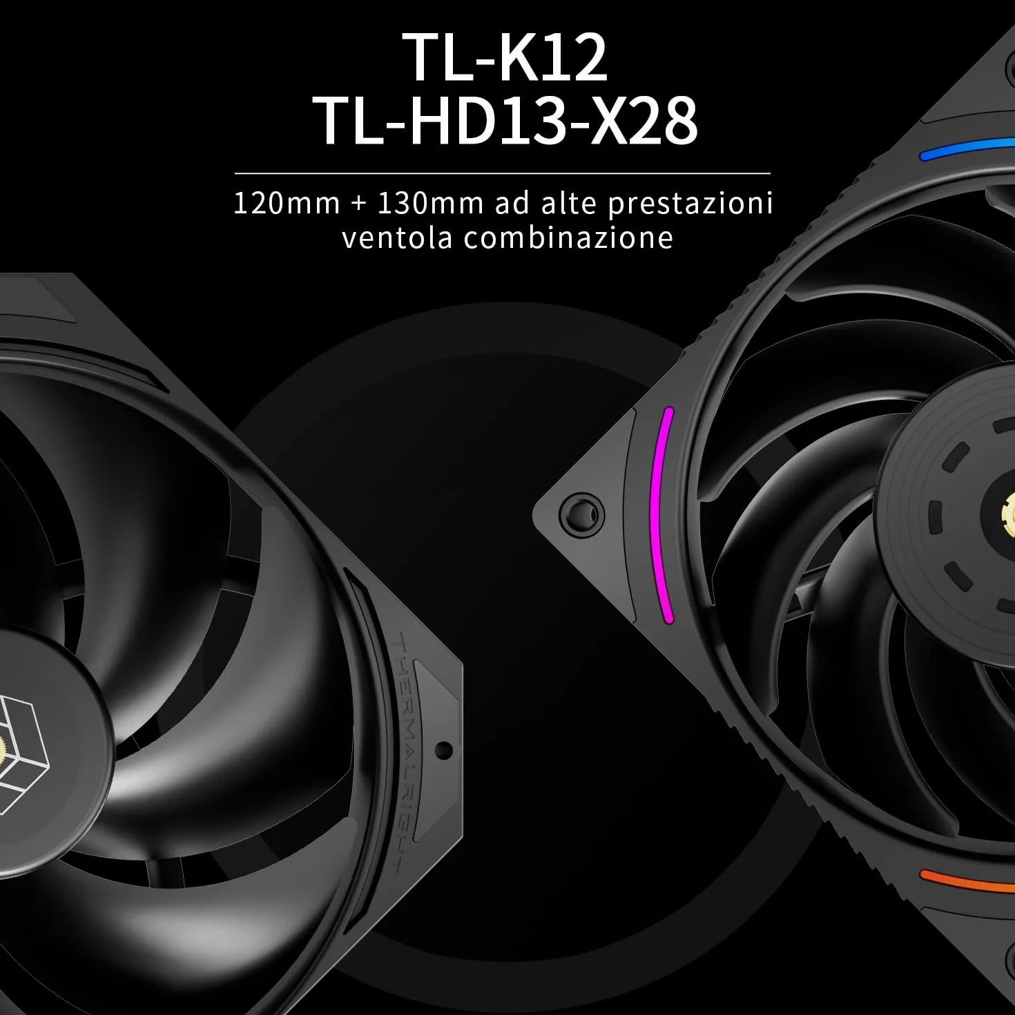 TR - Royal Pretor 130 Ultra Black Chłodnica procesora, 7 radiatorów Heatpipe, chłodzenie procesorem, czarna szczotkowana górna pokrywa, do Intel LGA115X/2011/1700/1851, platform AM4/AM5, podwójne