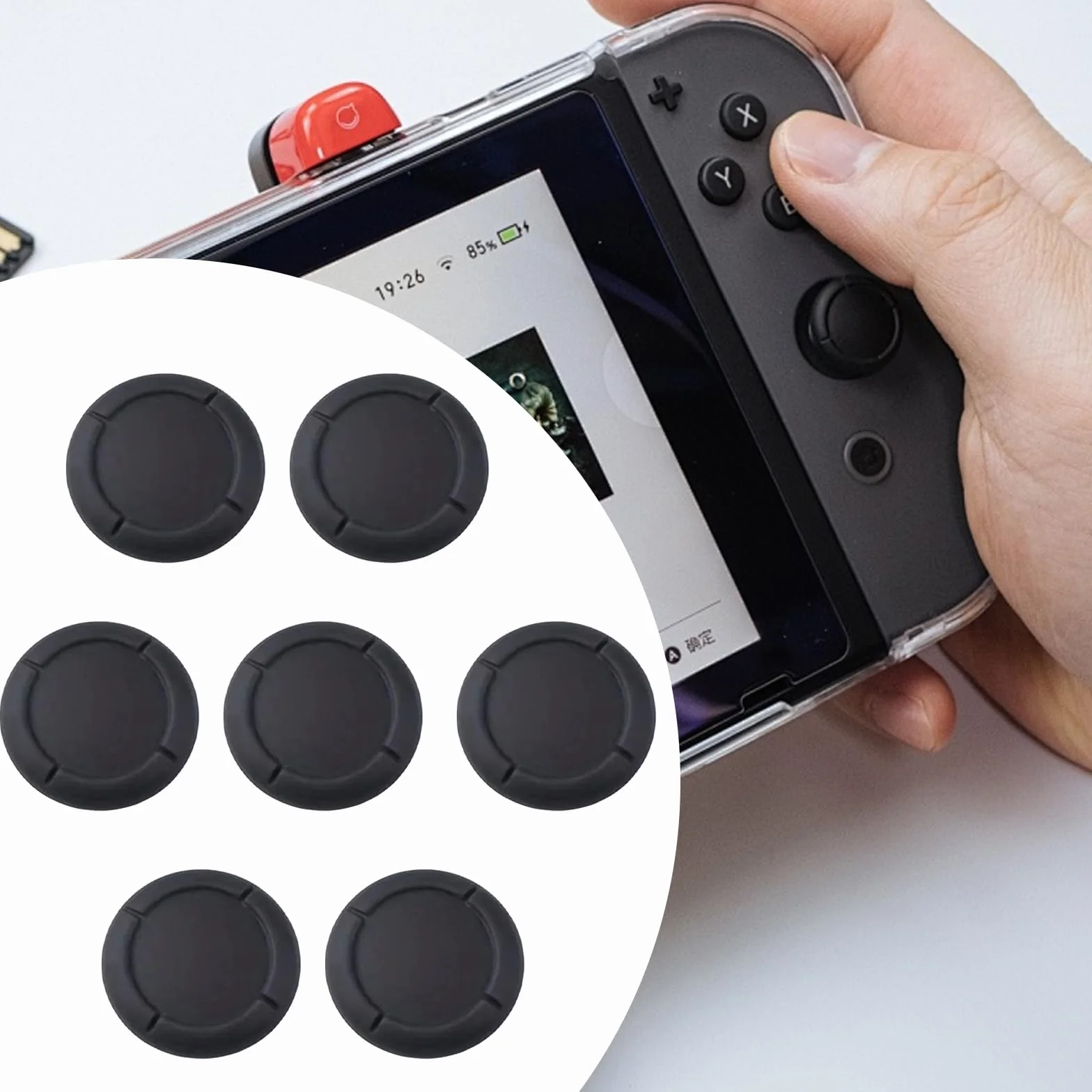 Vauki 20 sztuk Silikonowe nakładki na joysticka do Nintendo Switch, antypoślizgowe uchwyty na kciuki – kompatybilne z Switch OLED i kontrolerami Joy-Con, części zamienne do naprawy bez demontażu