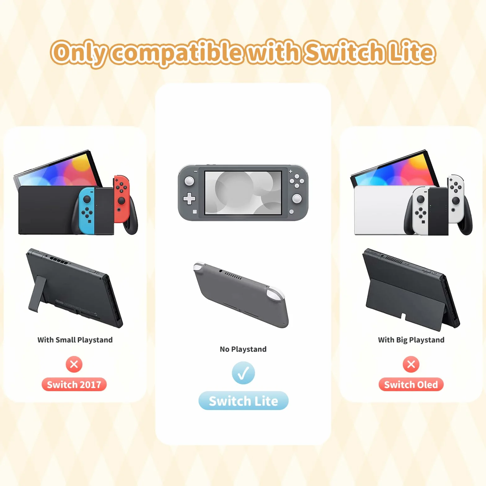 Kuitmor Etui Ochronne na Switch Lite, Silikonowa Osłona z 2 Pokrywkami na Gałki