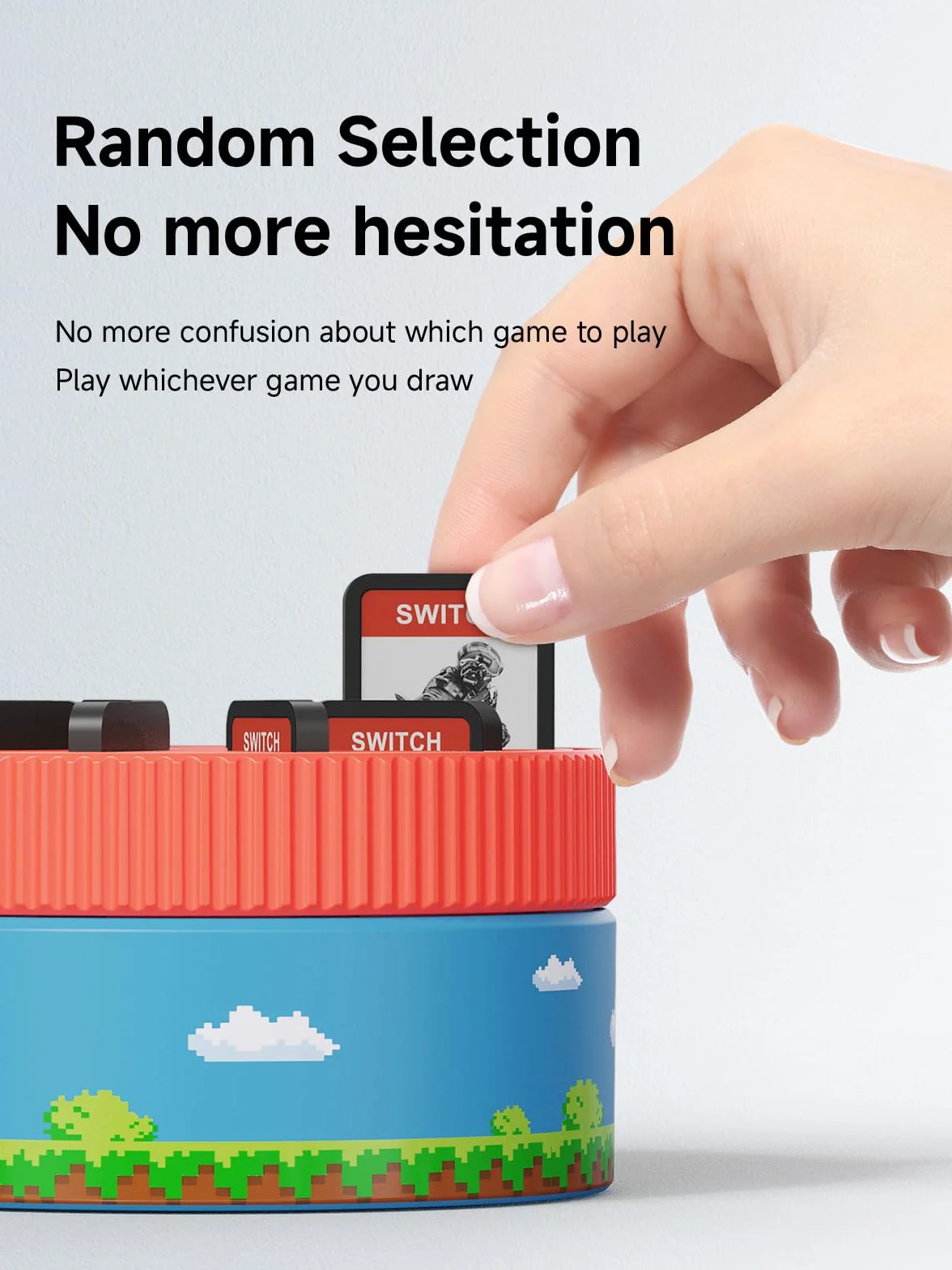 Hagibis Etui do przechowywania gier na Nintendo Switch, PS Vita, obrotowe etui na karty do gier z 10 przegródkami na karty, magnetyczne etui do rysowania, przenośny przełącznik, uchwyt na kartridże do