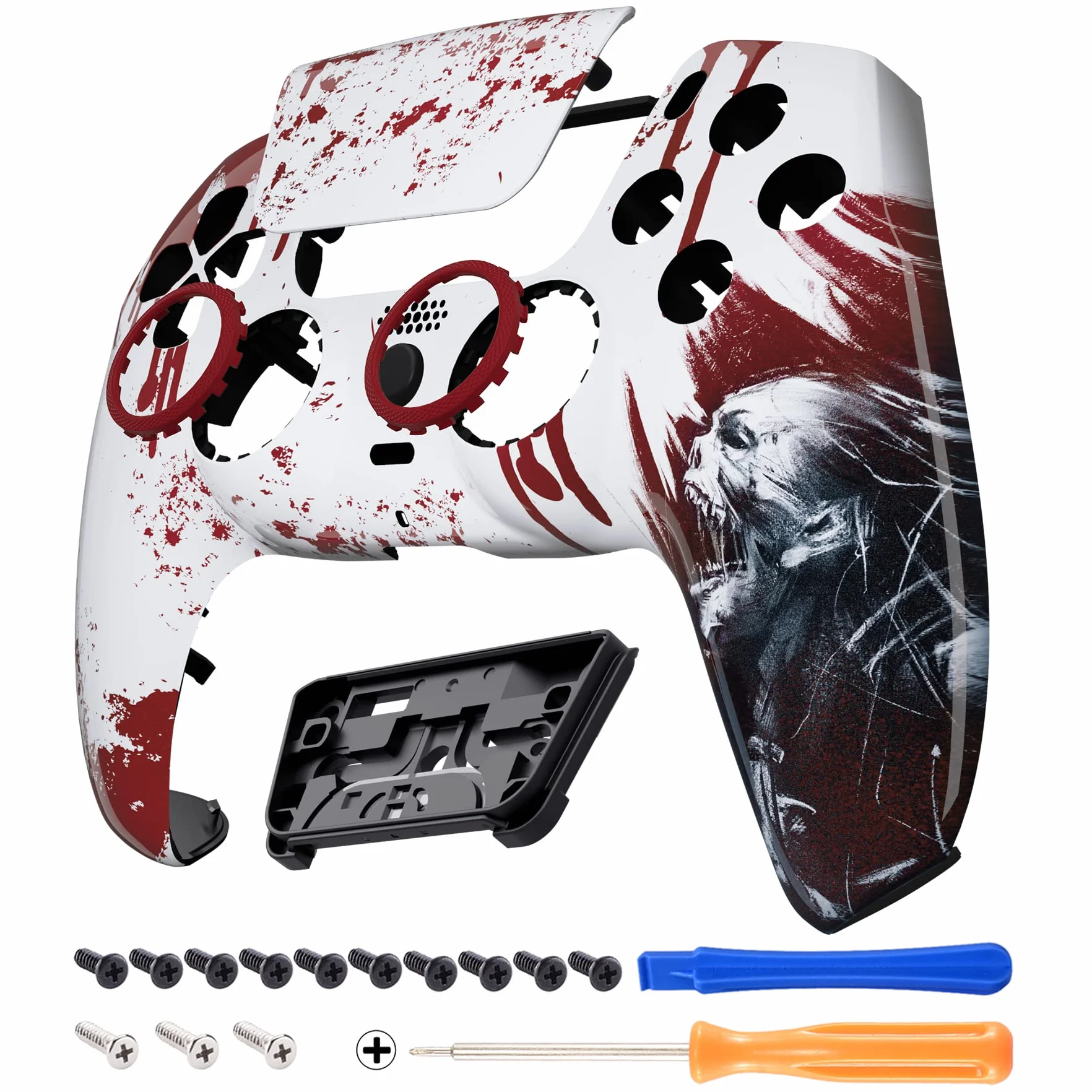 eXtremeRate LUNA Cover Obudowa Touchpad Kompatybilny z Kontrolerem PS5 BDM-010/020/030 Wymiana Shell DIY Krwawy Zombie