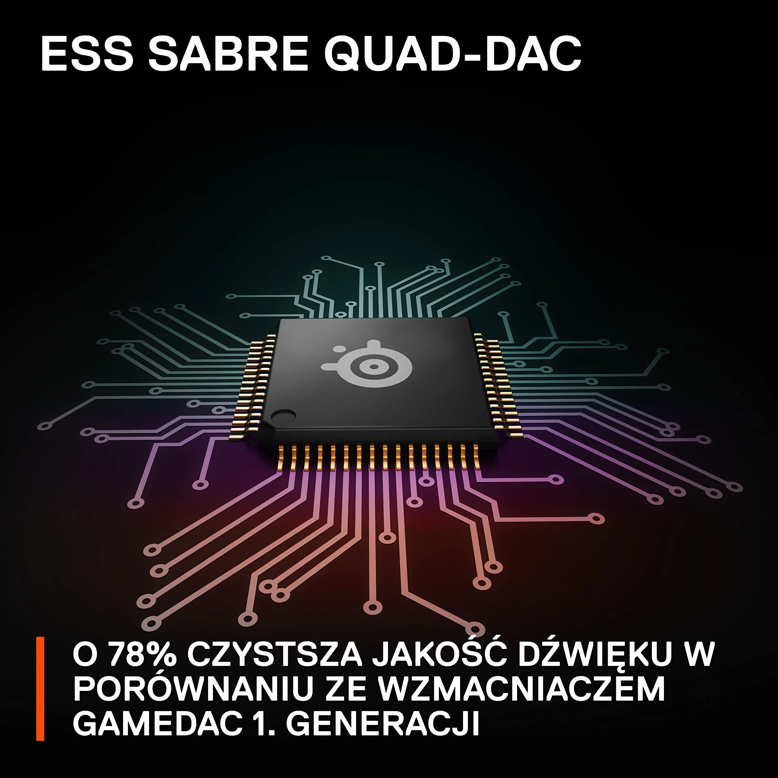 SteelSeries 60263 GameDAC Gen 2 (Xbox) wzmacniacz audio Hi-Res - ESS Sabre Quad-DAC - redukcja szumów AI - dźwięk przestrzenny 360° - certyfikat Hi-Res - PC, Xbox, PS5, PS4, czarny