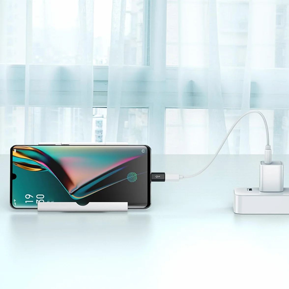 Adapter micro USB na USB C, 2 sztuki, USB typu C męski na micro USB żeński adapter USB C kompatybilny z Samsung Galaxy, Huawei, telefonami typu C, tabletami i innymi (czarny)