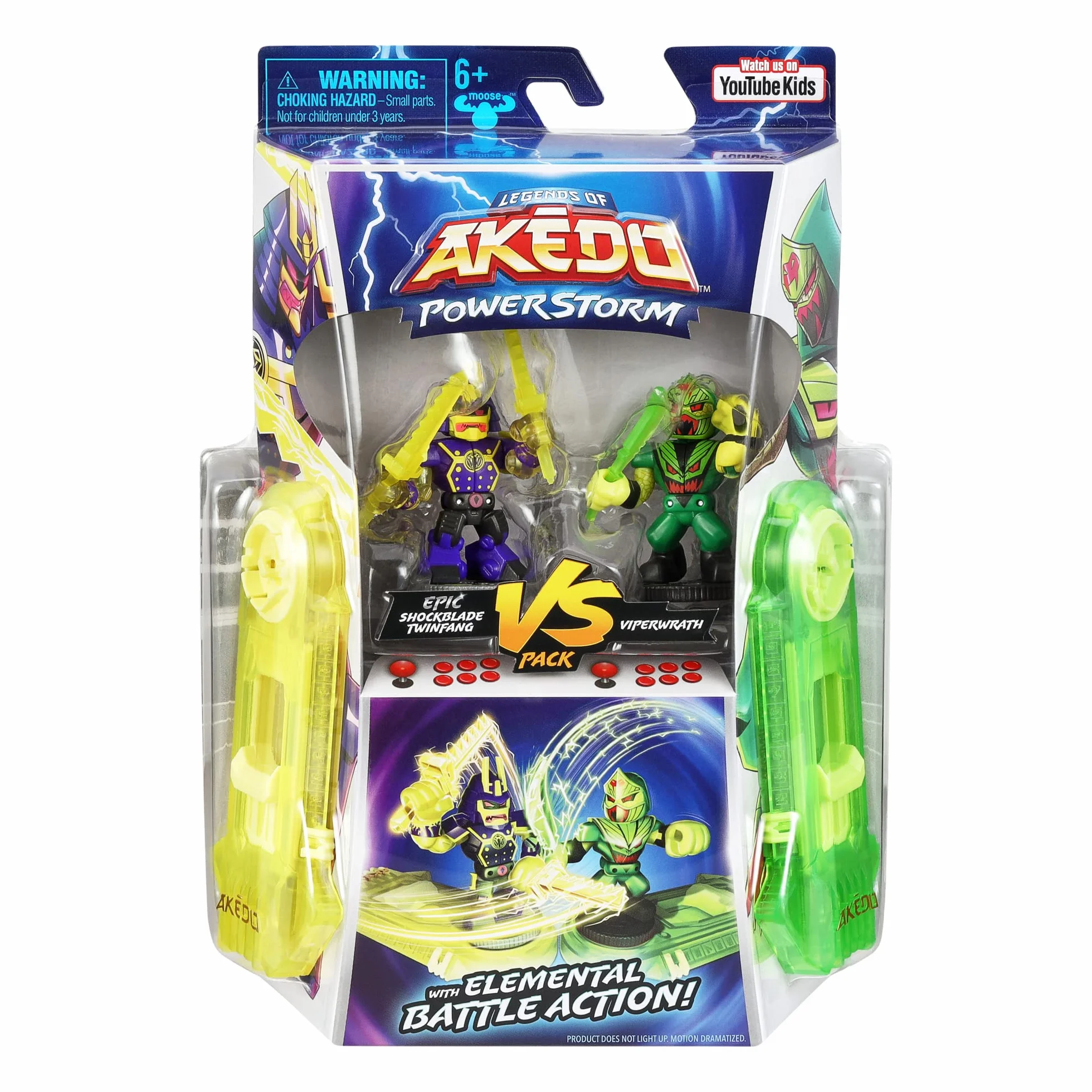 Legends of Akedo Powerstorm 2 Mini Wojownicy 2 Kontrolery Bojowe Epic Shockblade Twinfang Viperwrath
