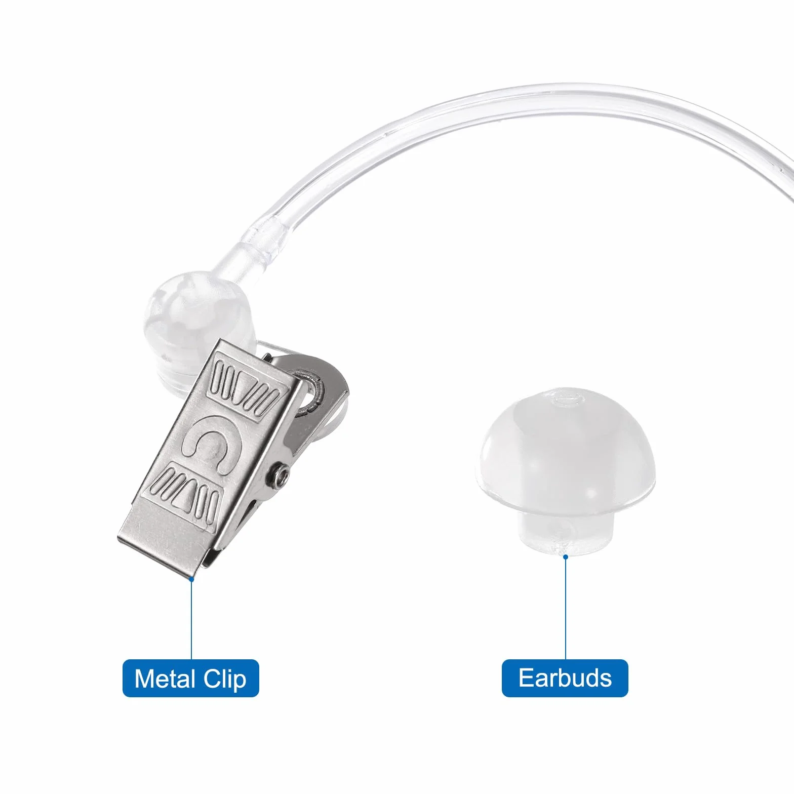 QUARKZMAN Ucho Kawałek Zestaw Słuchawkowy Tajny Agent Zestaw Słuchawkowy Zestaw Słuchawkowy z Słuchawkami Wymiana Akustyczna Rura do 2-Way Radio Audio Słuchawki Zestaw 1