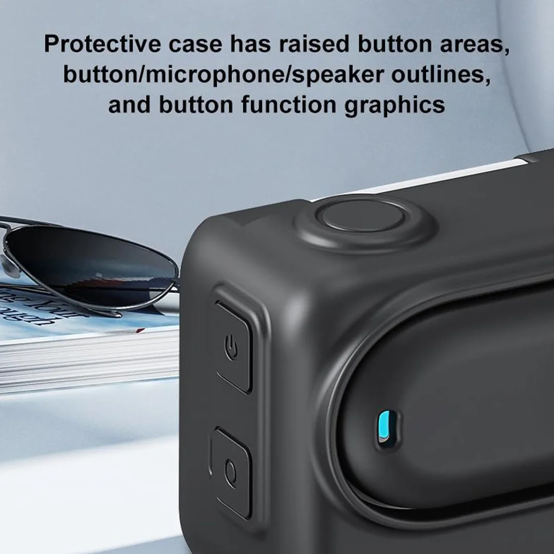 PULUZ Etui ochronne do Insta360 GO 3S pudełko do ładowania aparatu, silikonowa osłona z osłoną obiektywu i paskiem, akcesoria do kamer akcji Insta 360 GO 3S