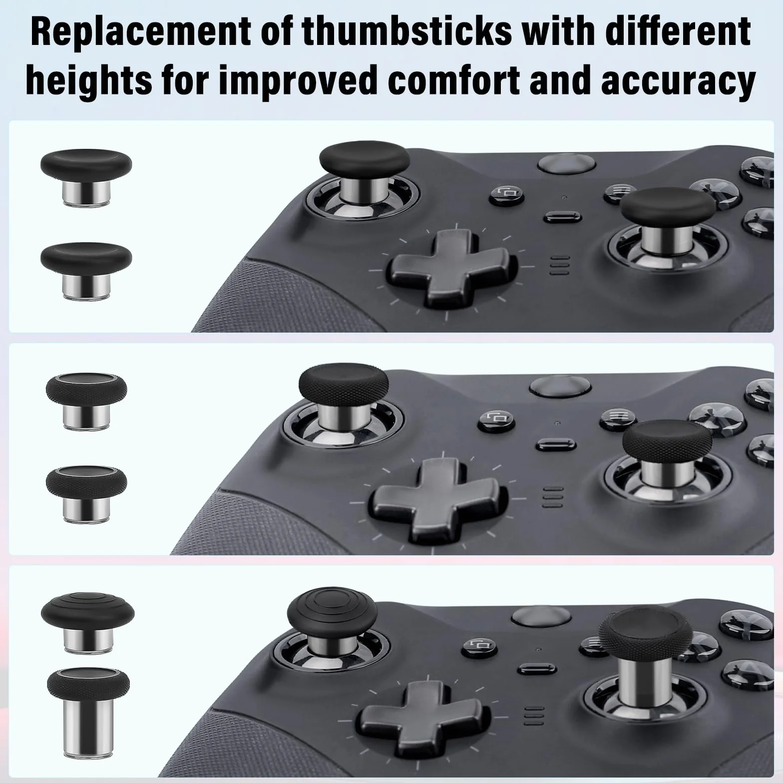 Metalowe pałeczki 13 w 1 do kontrolera Xbox Elite Series 2, akcesoria, zestaw wymiennych przycisków magnetycznych zawiera 6 metalowych joysticków, 4 wiosła, 2 podkładki D, 1 narzędzie do regulacji
