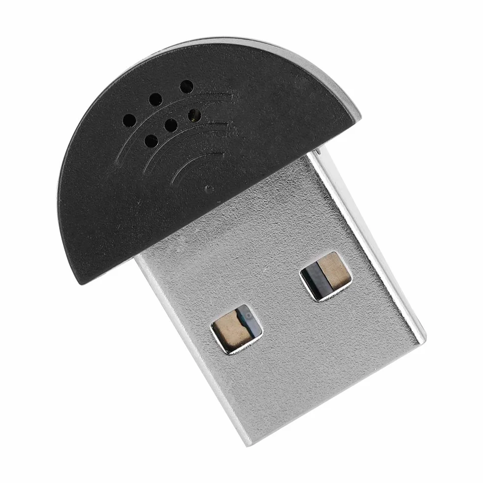 Mini mikrofon, przenośne studio USB Mowa 360 ° dookólna z tłumieniem szumów Nagrywanie mikrofonu Audio MIC Adapter do komputera PC (czarny)