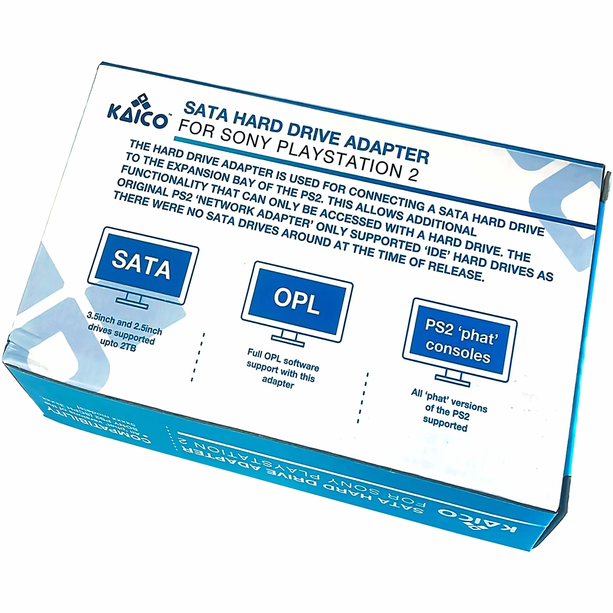 Kaico Edycja – adapter dysku twardego SATA HD HDD do Sony PlayStation2 PS2 – uruchamiaj CFW, takie jak McBoot FMCB/FMHD, bezpośrednio z dysku twardego.