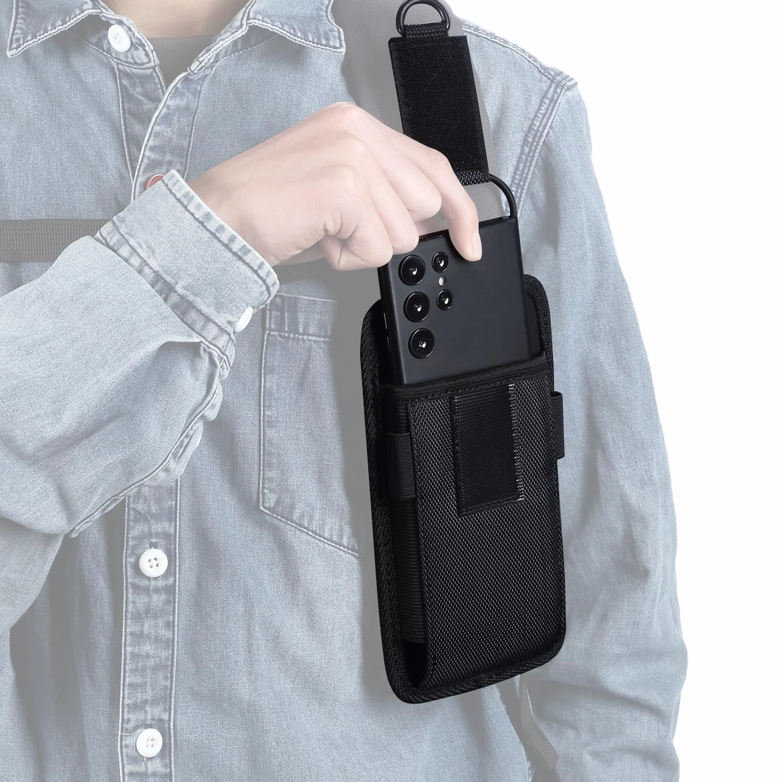 Kompatybilny z iPhone 16 15 14 13 12 Pro XR plecak pasek etui, mocowanie plecaka etui na telefon komórkowy kabura klips do paska etui do Galaxy S25, S24, S23 Plus, S22