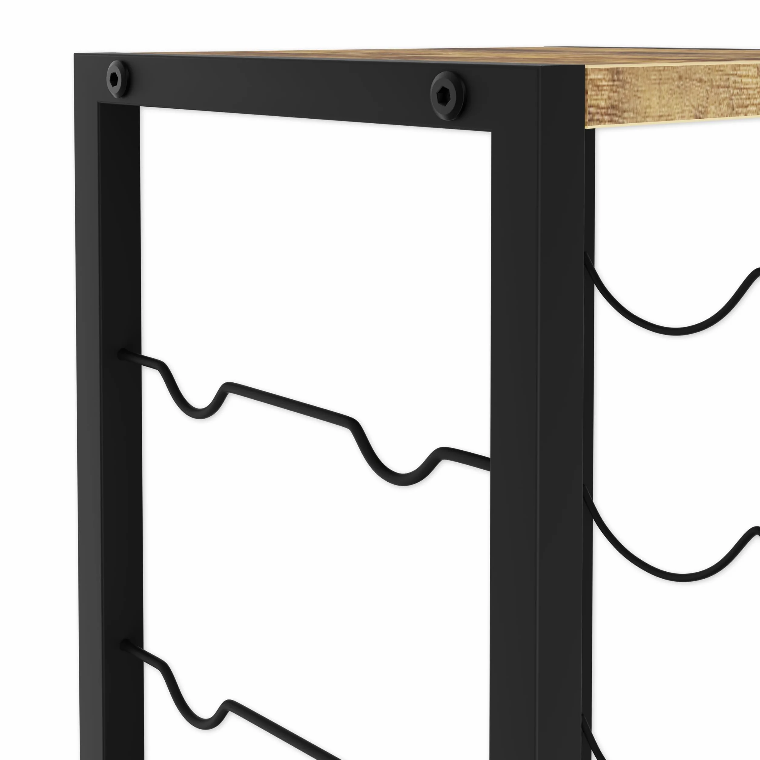 Lenmar Seria LOFT metalowy stojak na wino 6 butelek 21x24x37 cm