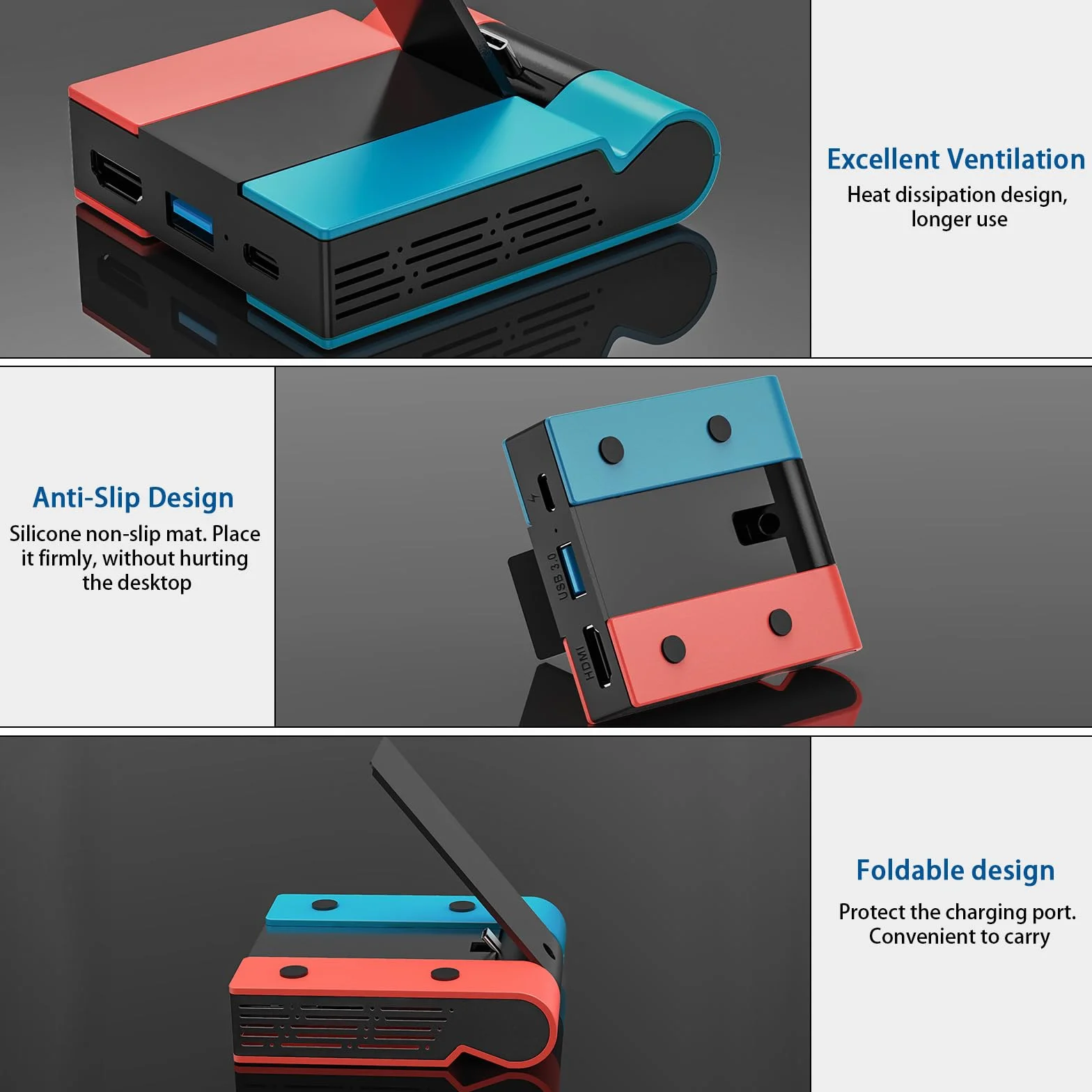 Tendak Dock TV Switch składana stacja dokująca do Nintendo Switch OLED USB 3.0 HDMI
