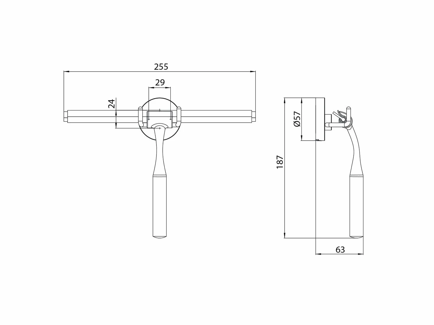 Emco System 2 myjka prysznicowa z uchwytem chrom
