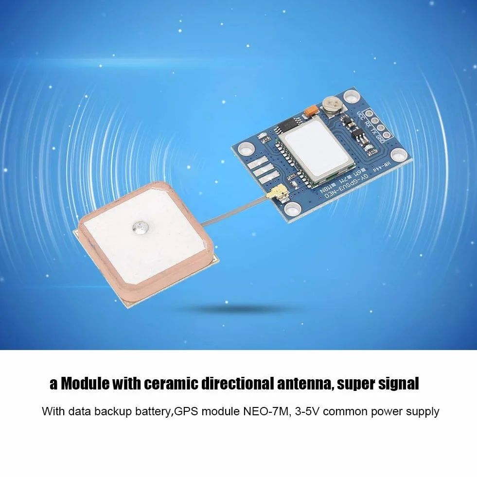 GPS-Modul, NEO-7M GPS-Platine Atellit-Positionierungsmodul Zubehör Bereitstellung einer GPS-Computertestsoftware